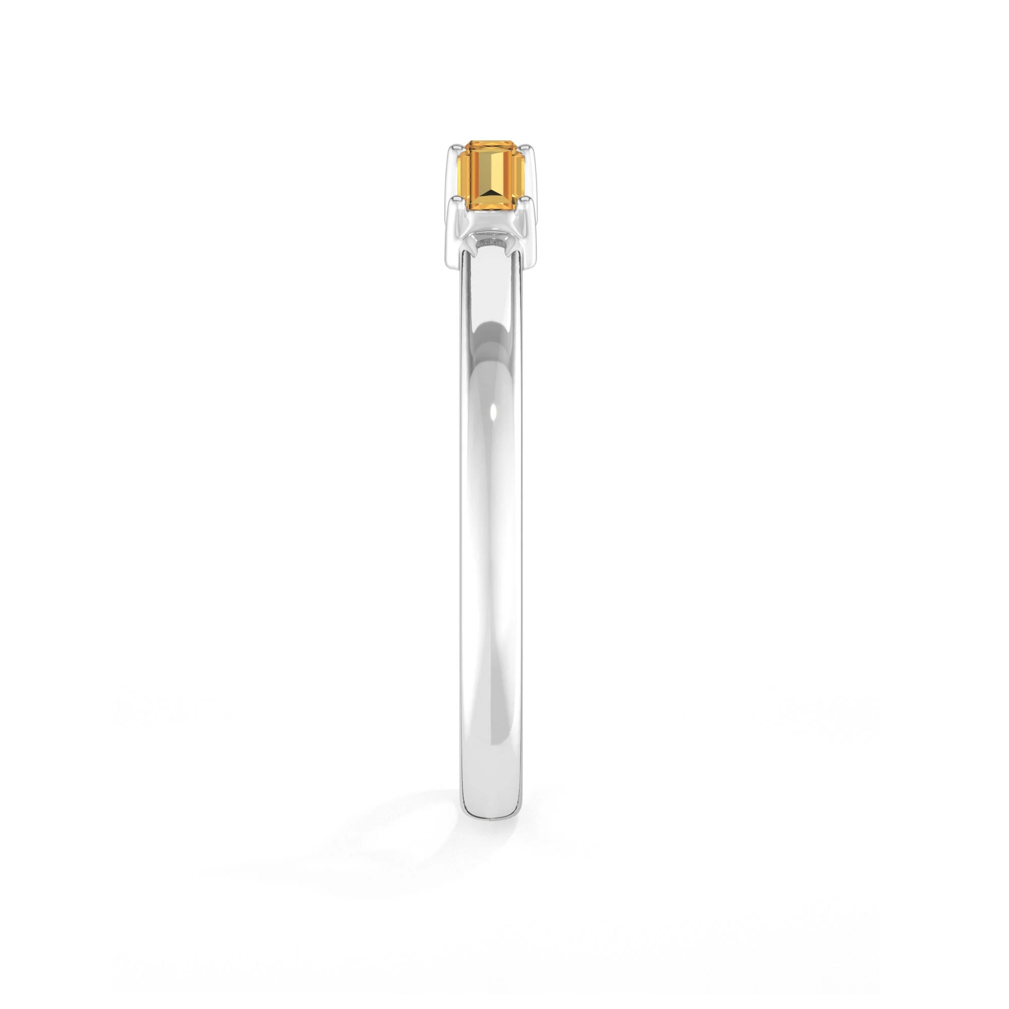 citrine prong-set ring
