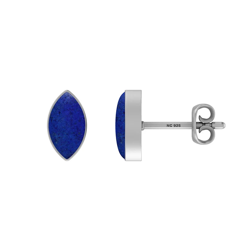 lapis lazuli cab earrings