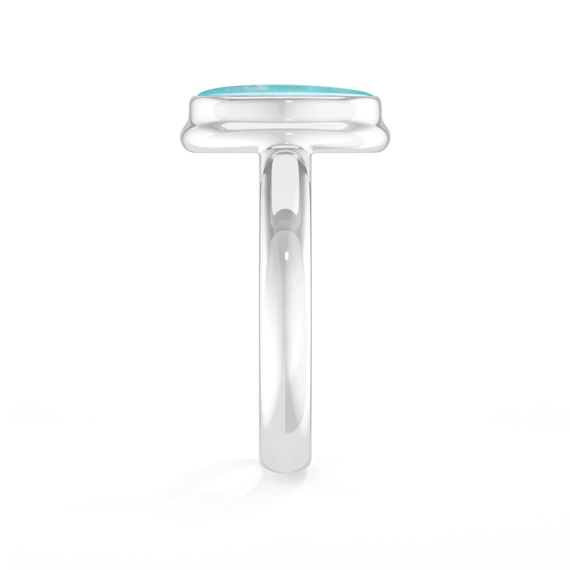 green-moonstone bezel-set ring