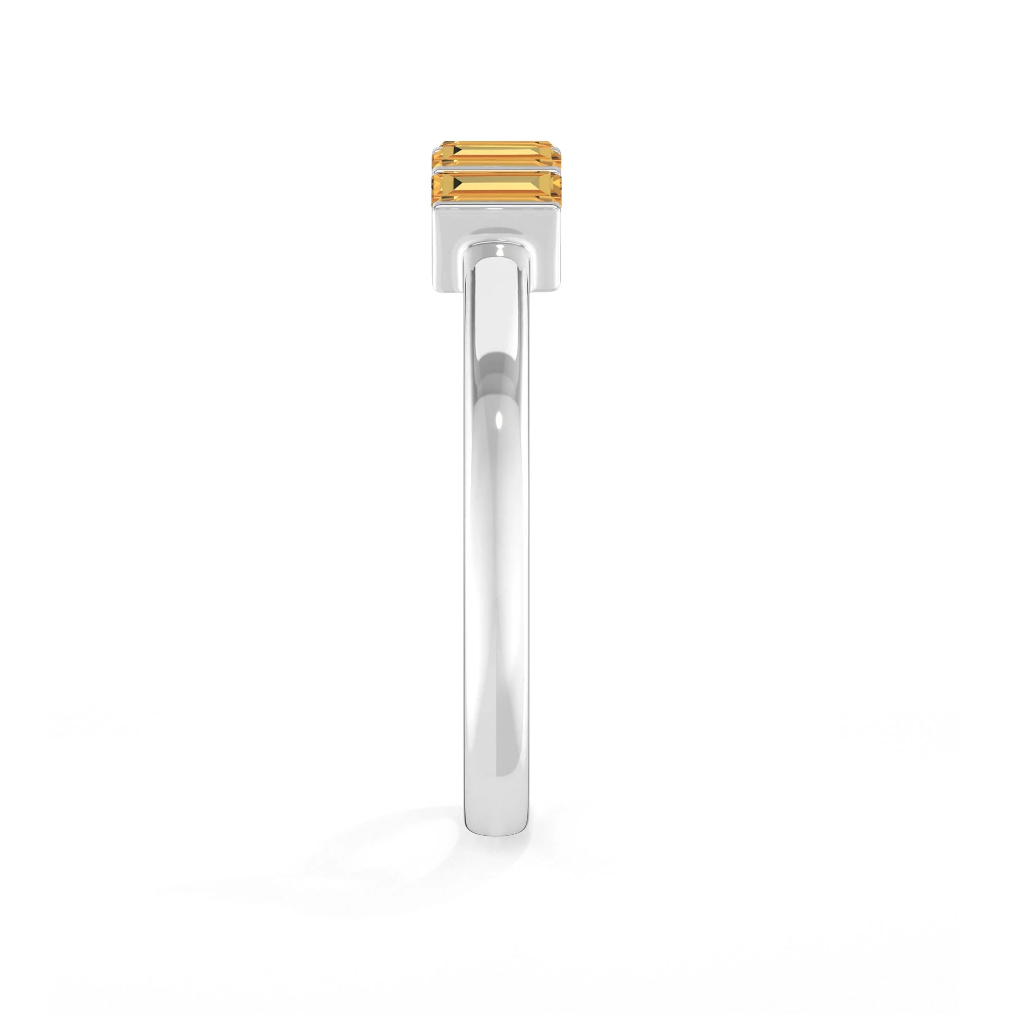 citrine bezel-set ring