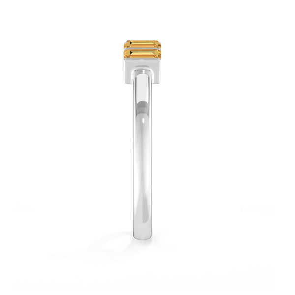 citrine bezel-set ring