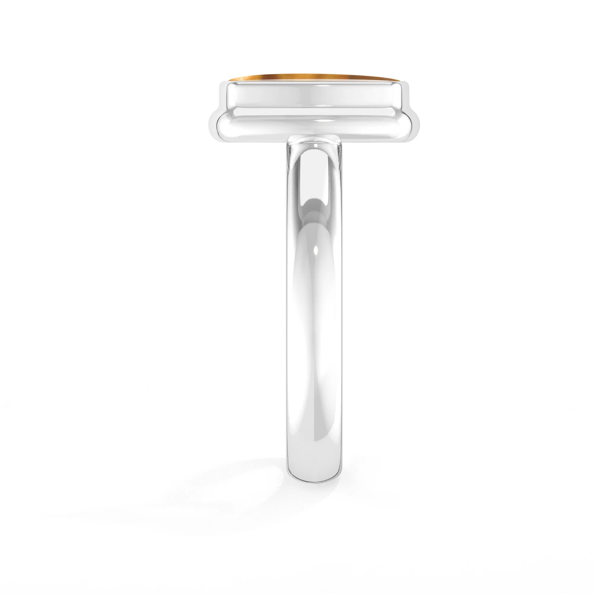 tiger-eye bezel-set ring