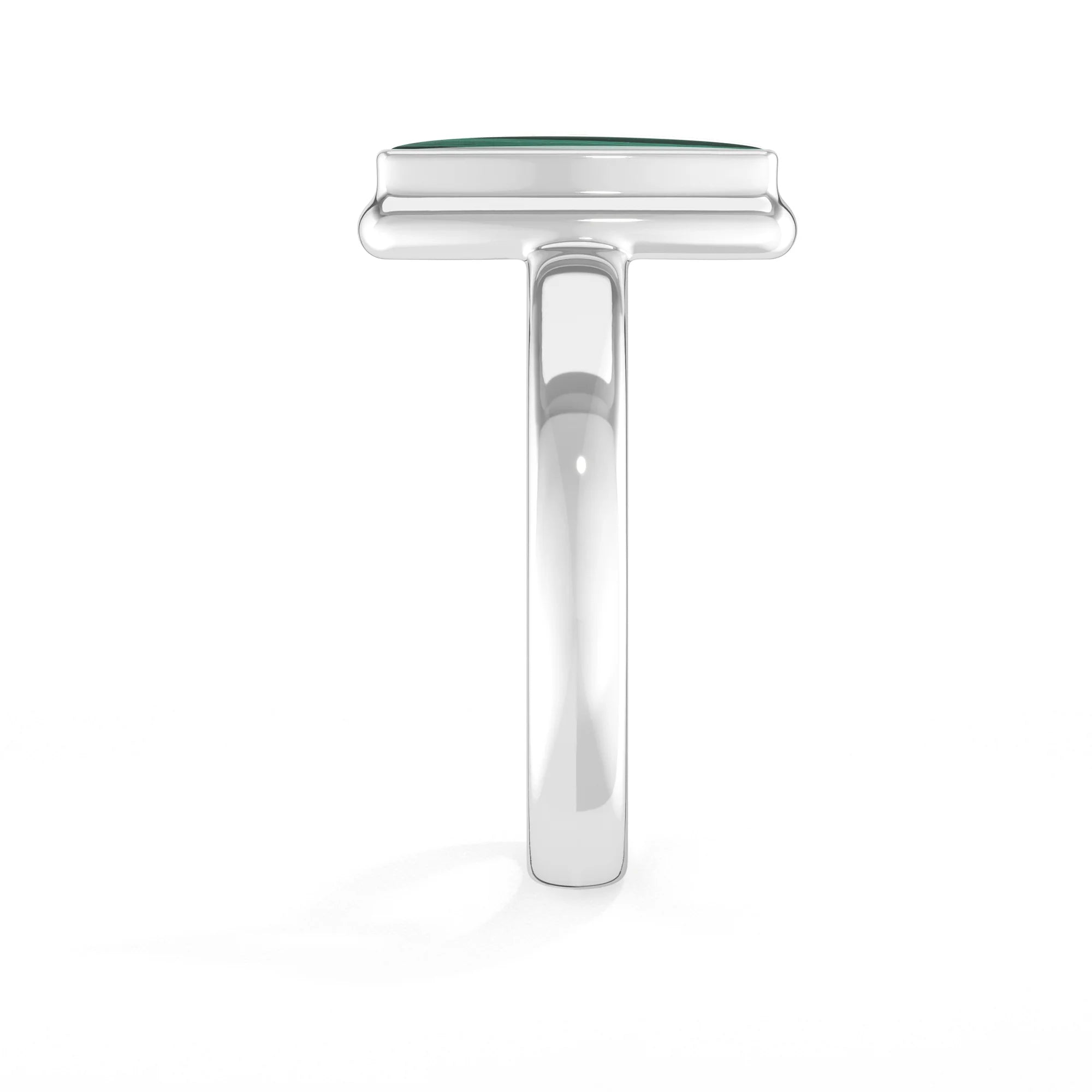 malachite bezel-set ring