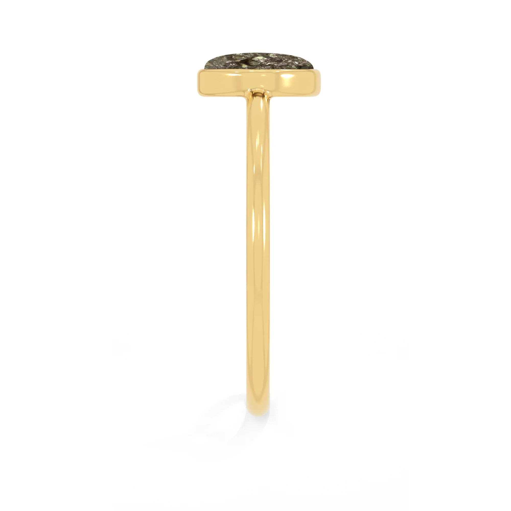 pyrite stackable bezel-set ring