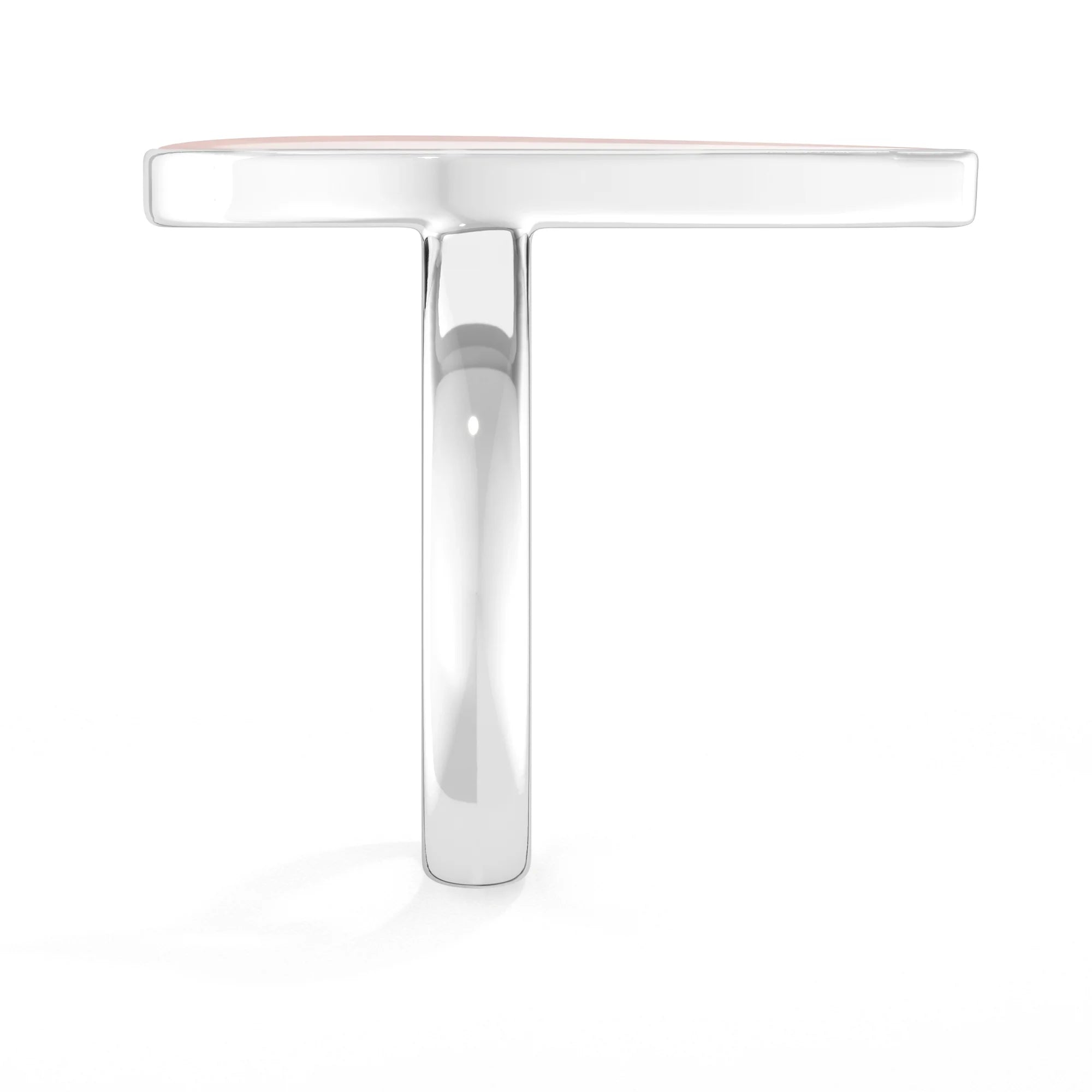 rose-quartz bezel-set ring