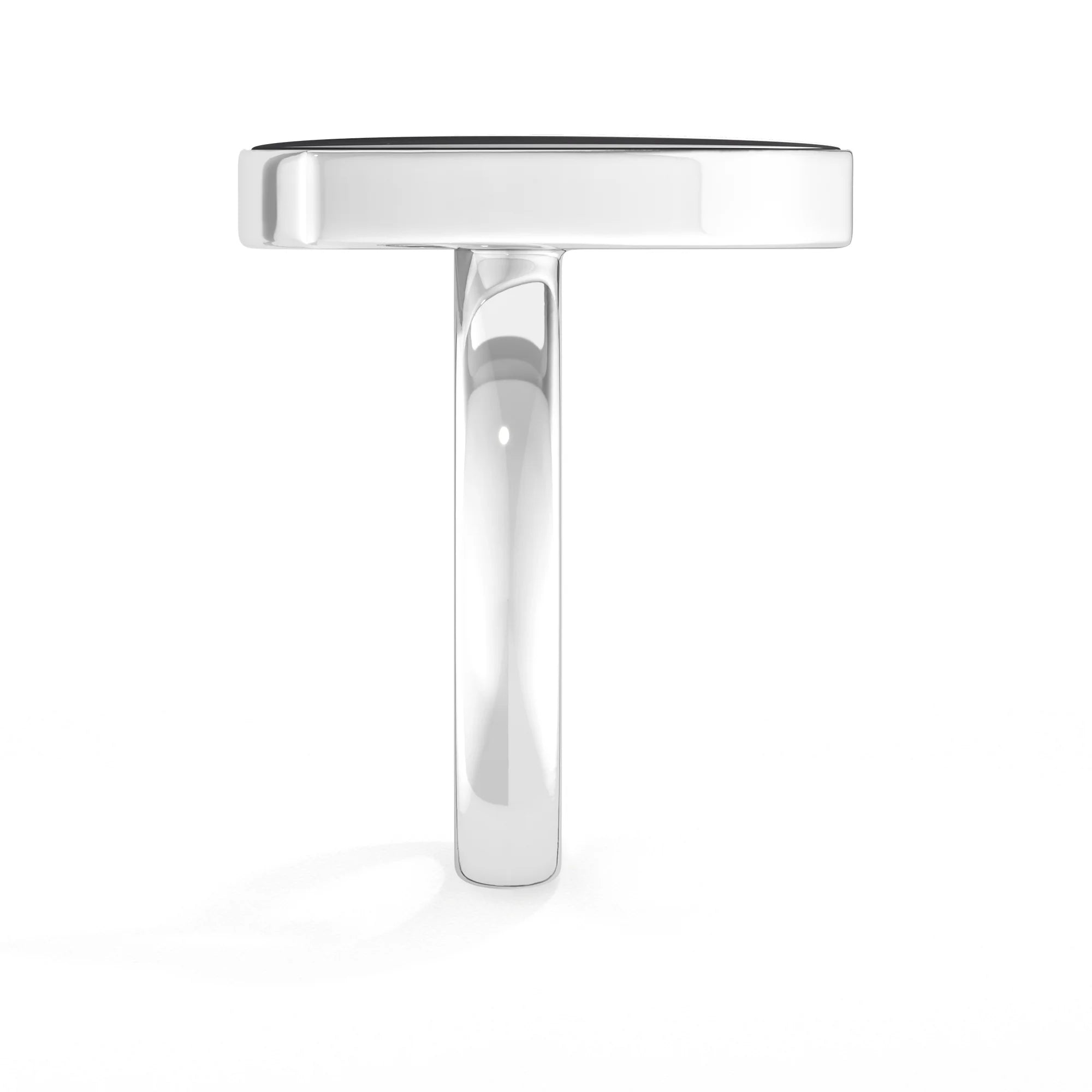 shungite bezel-set ring