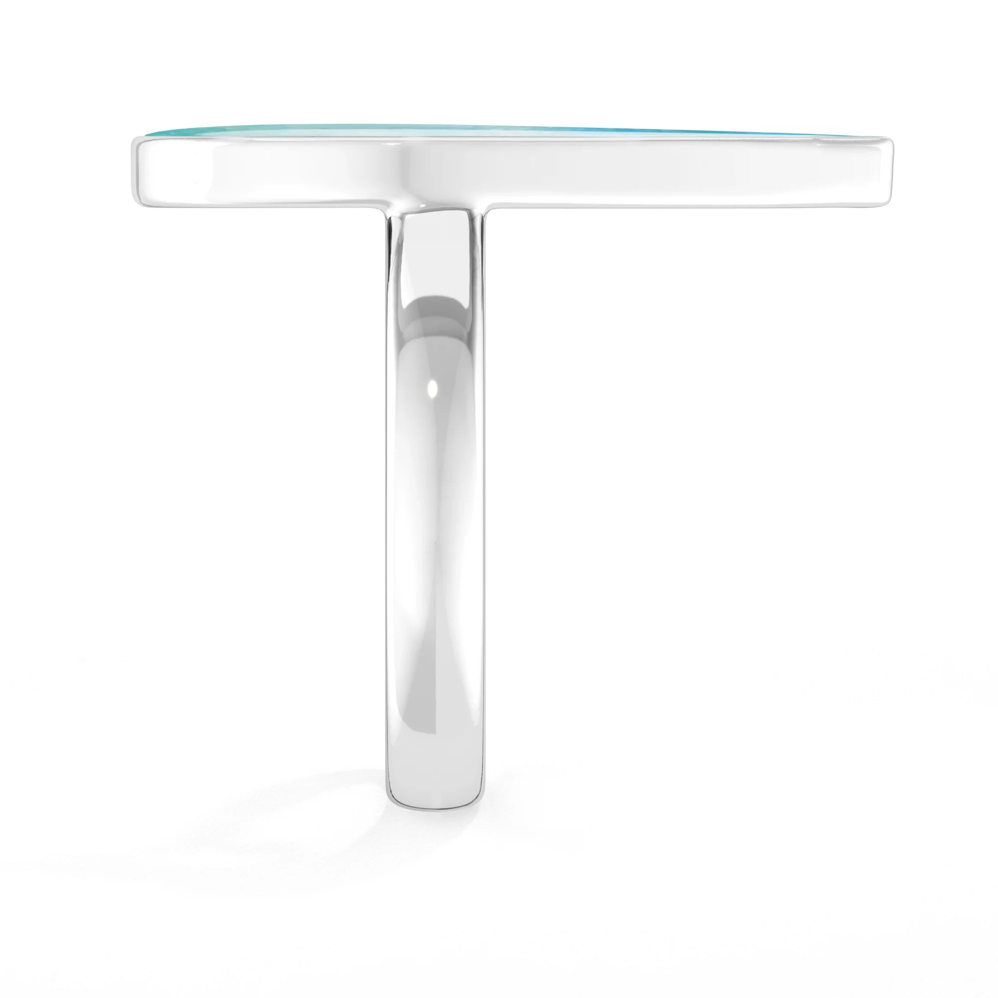 green-moonstone bezel-set ring