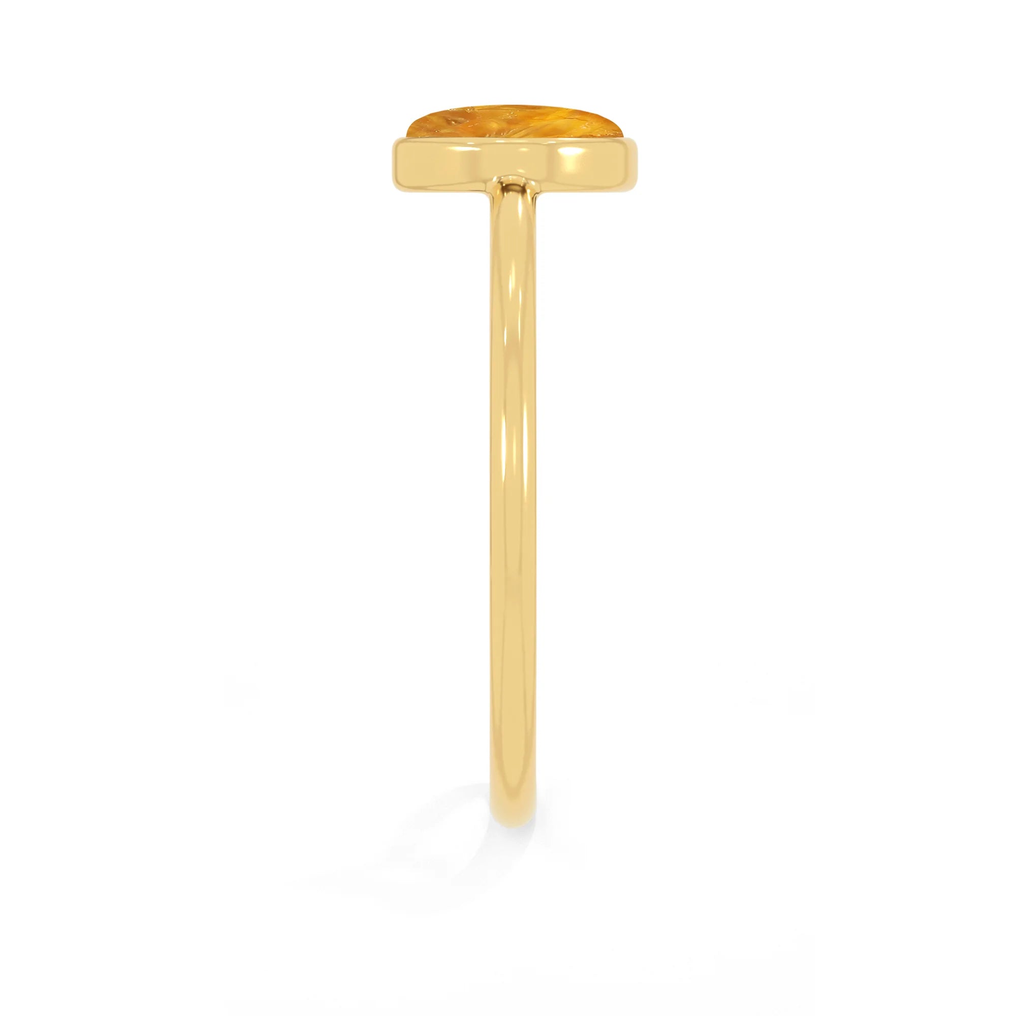 citrine stackable bezel-set ring