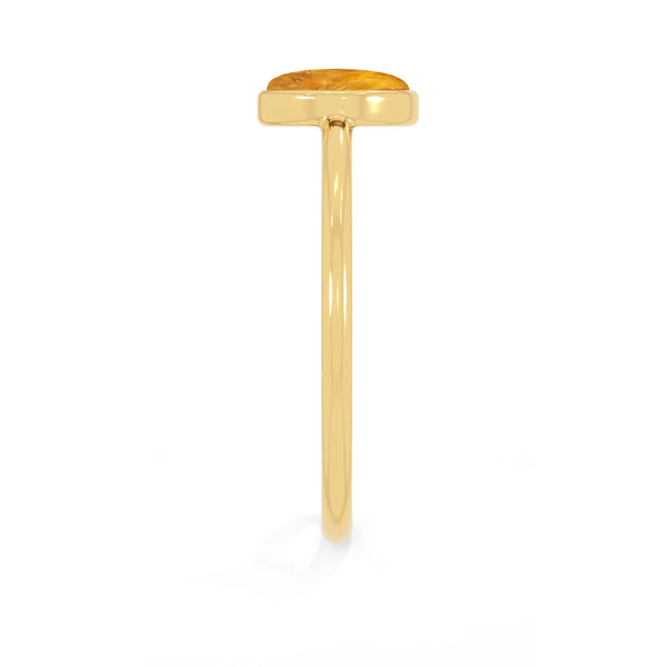 citrine stackable bezel-set ring