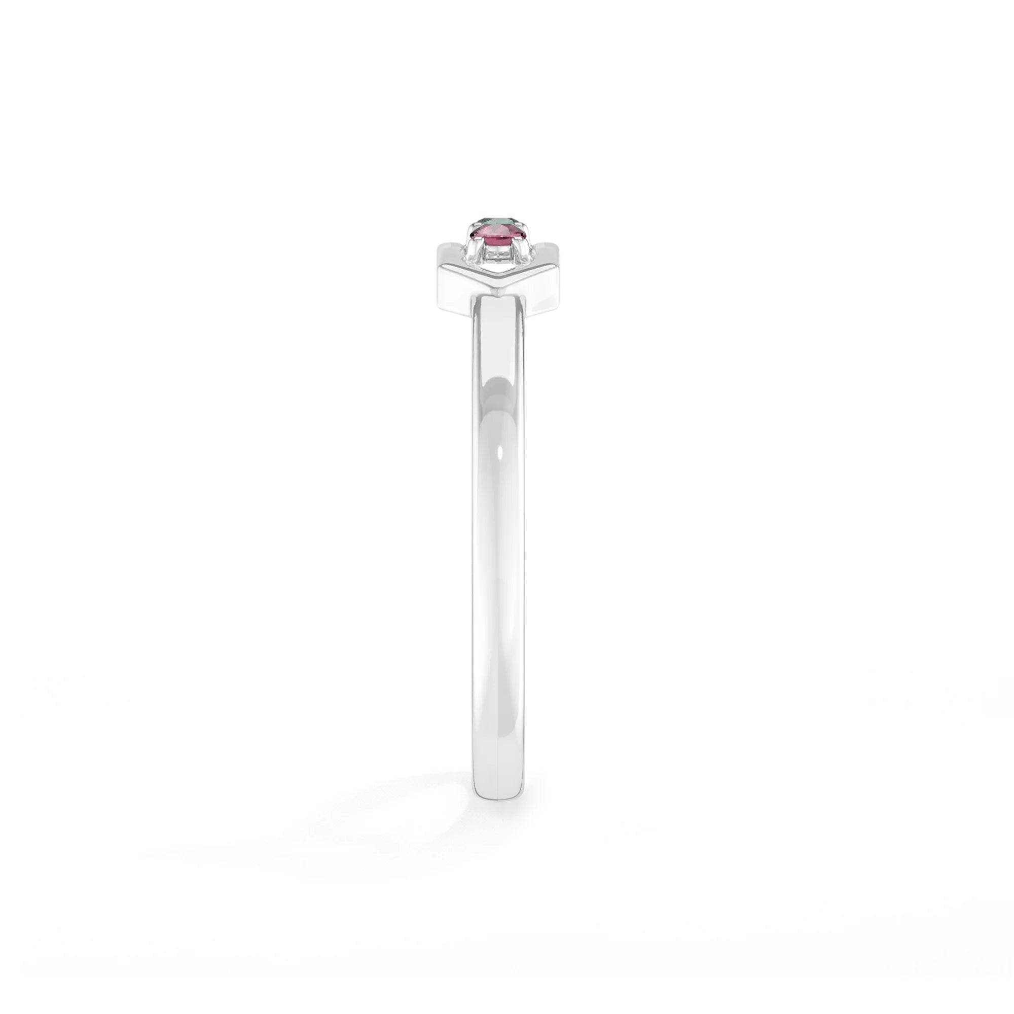 green tourmaline pink tourmaline prong-set ring