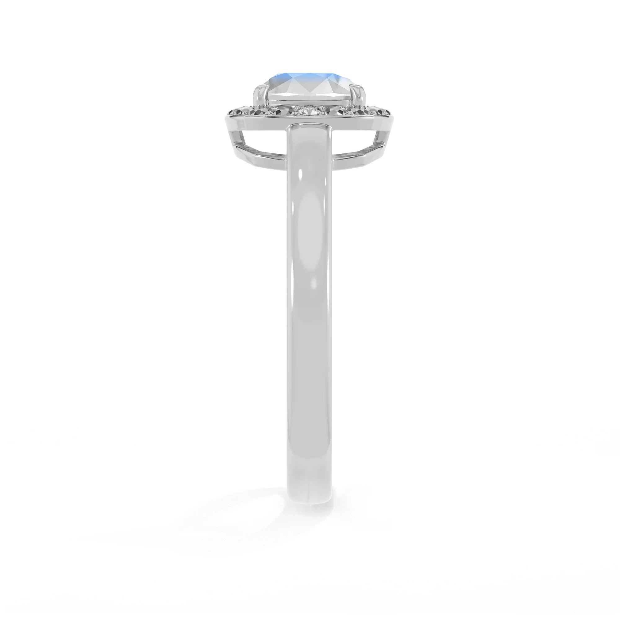 rainbow-moonstone stackable prong-set ring