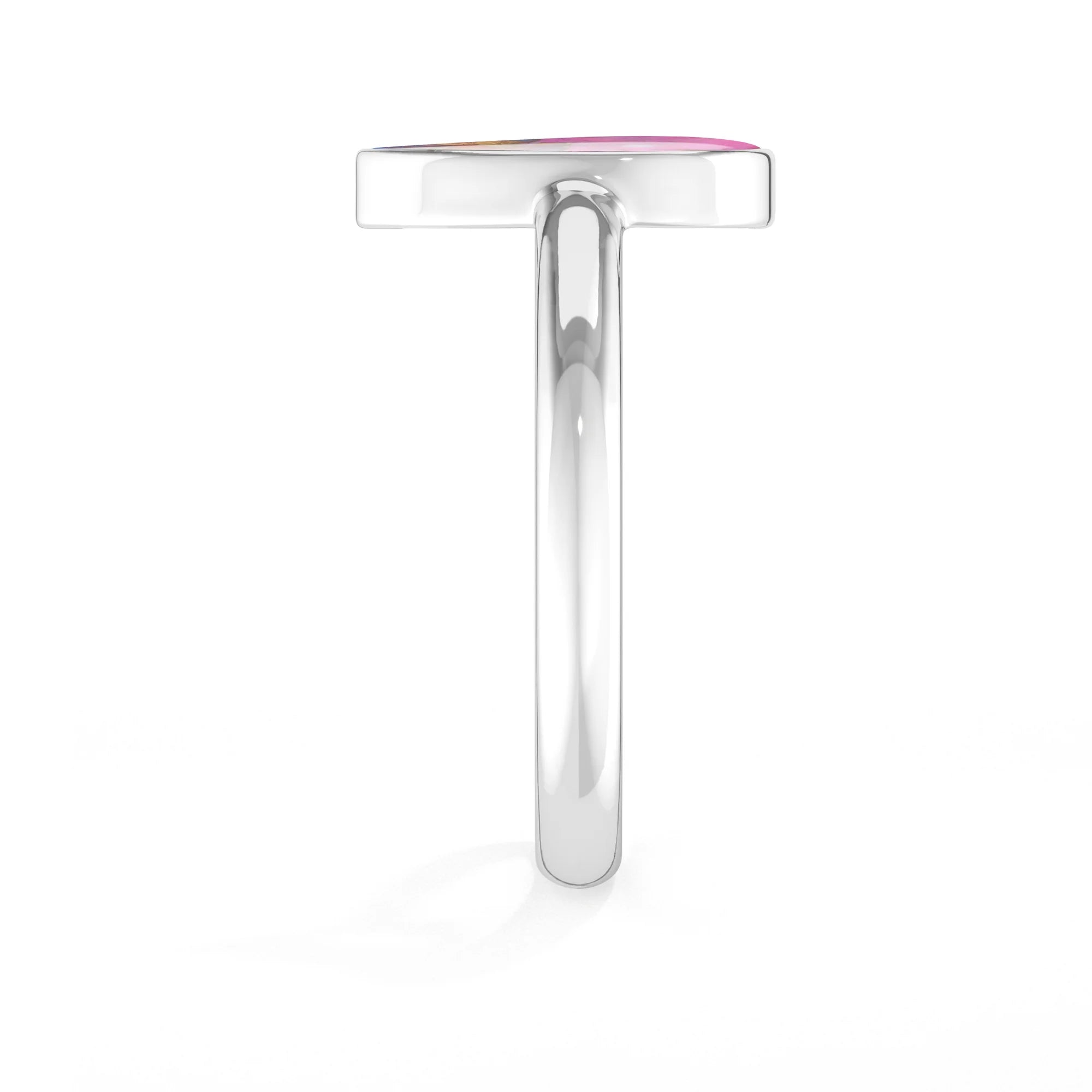 pink spiny-oyster bezel-set ring
