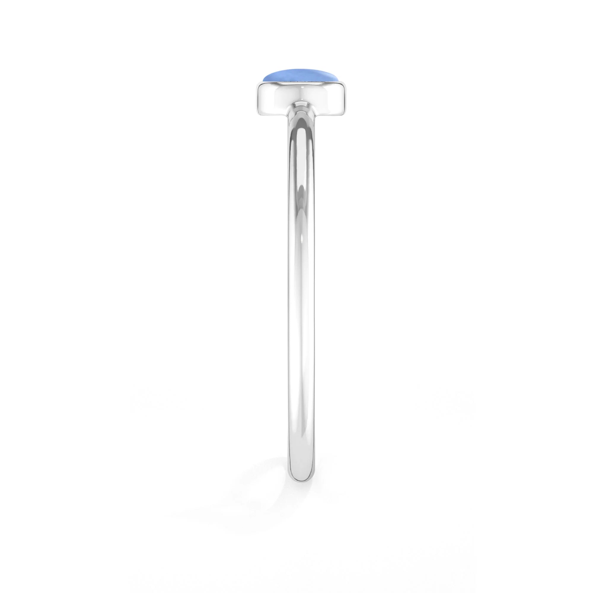 black tourmaline bezel-set ring