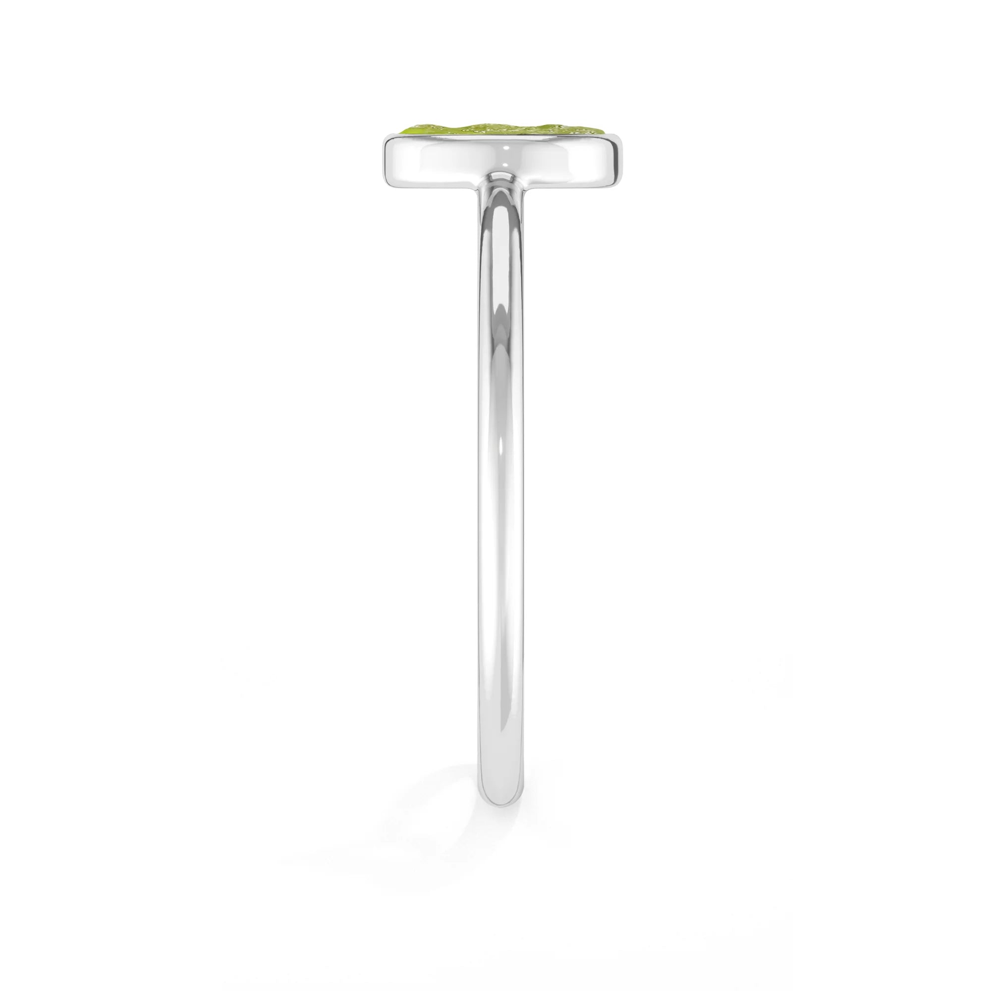 peridot stackable bezel-set ring