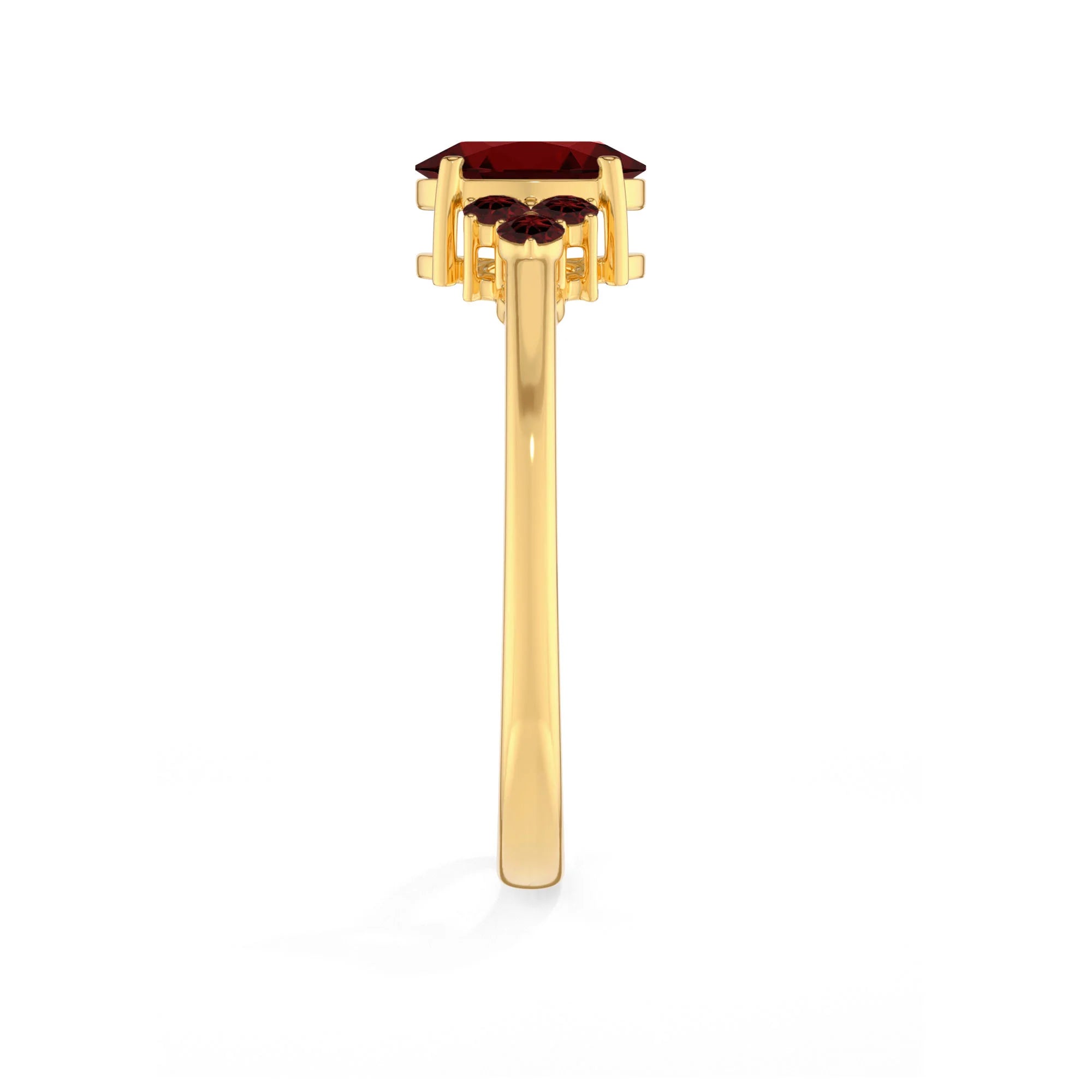 garnet prong-set ring