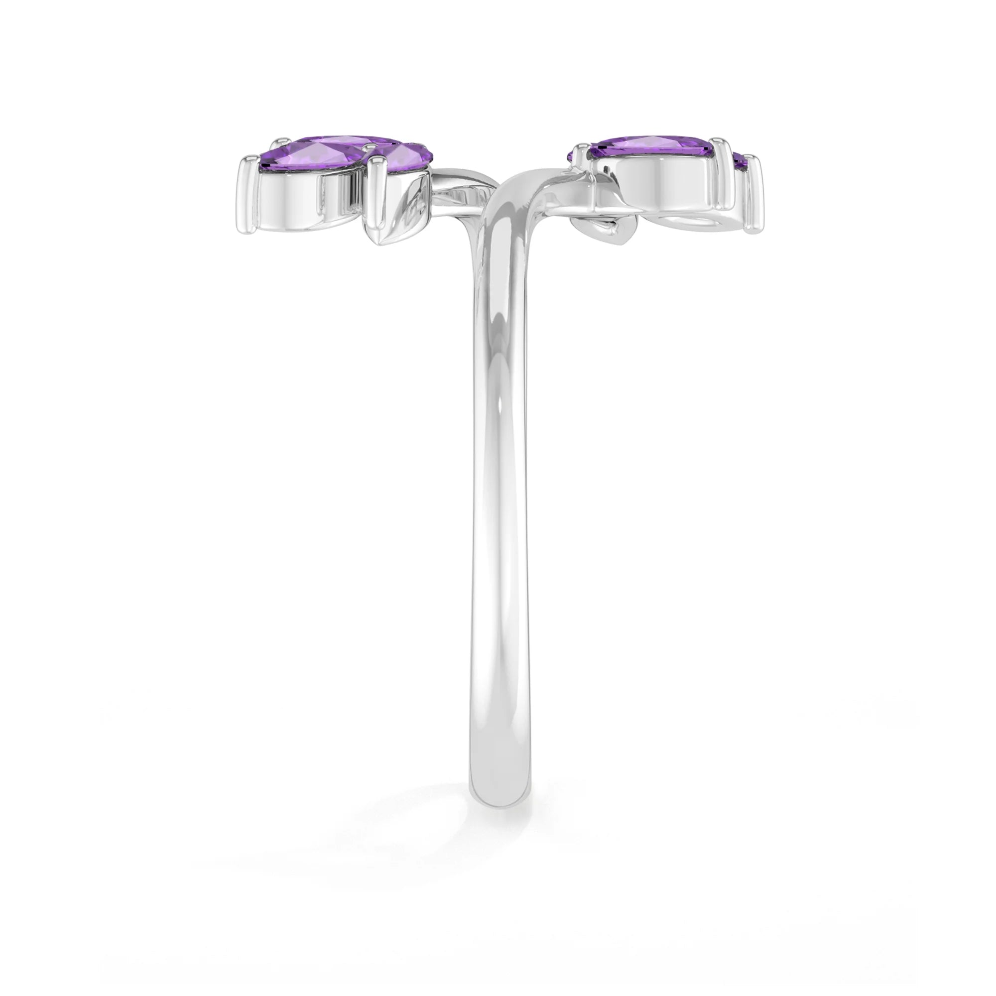 amethyst prong-set ring