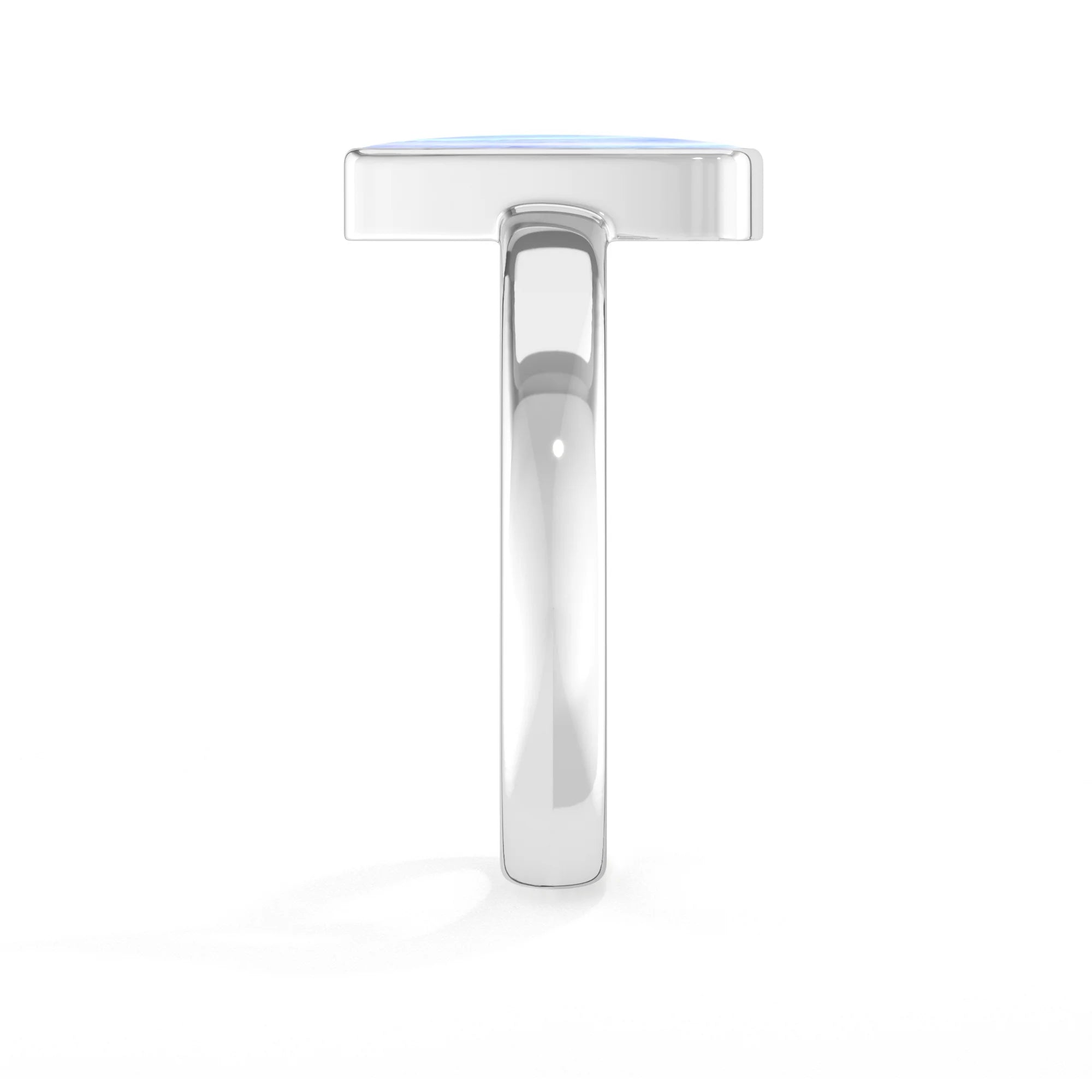 purple-moonstone bezel-set ring