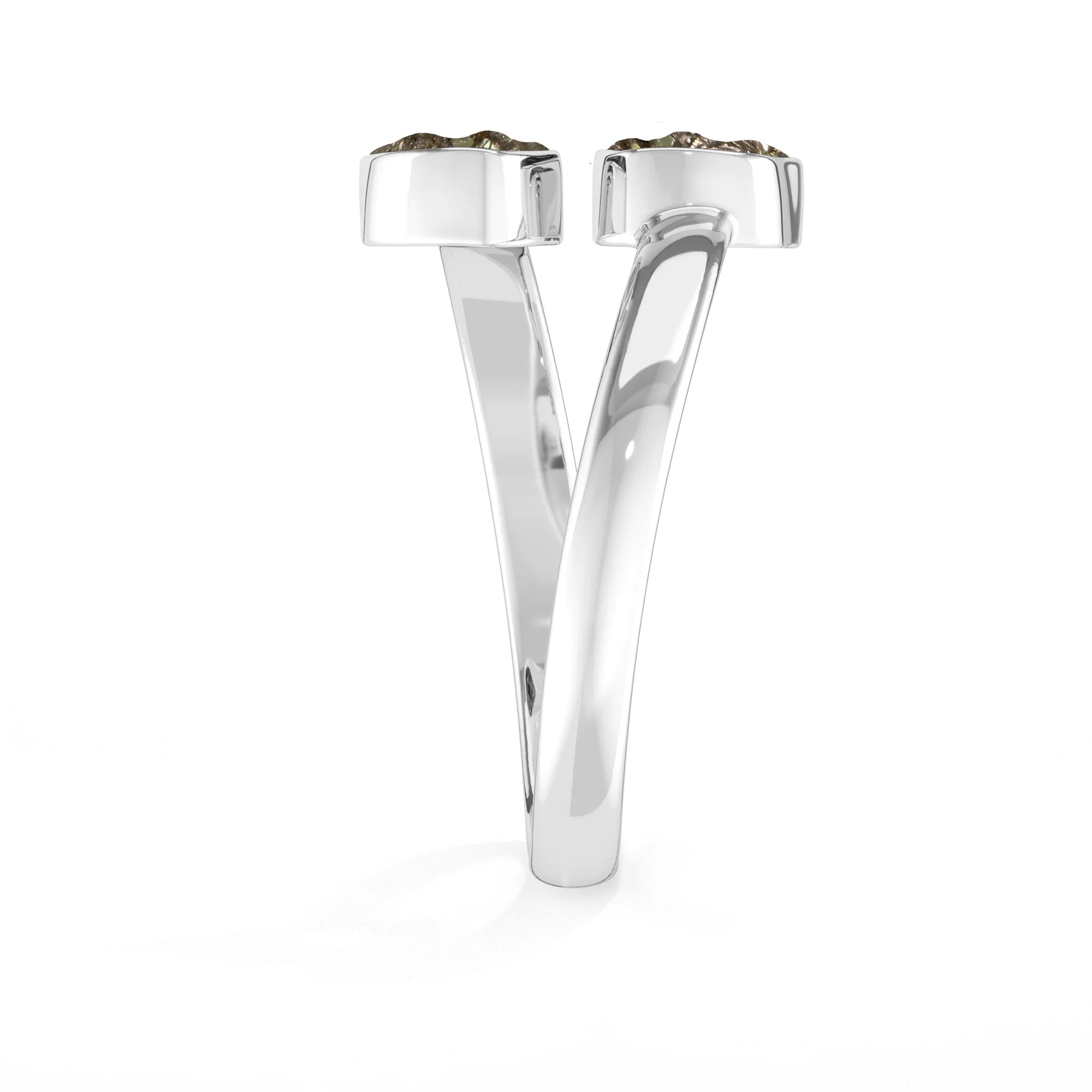 pyrite stackable bezel-set ring