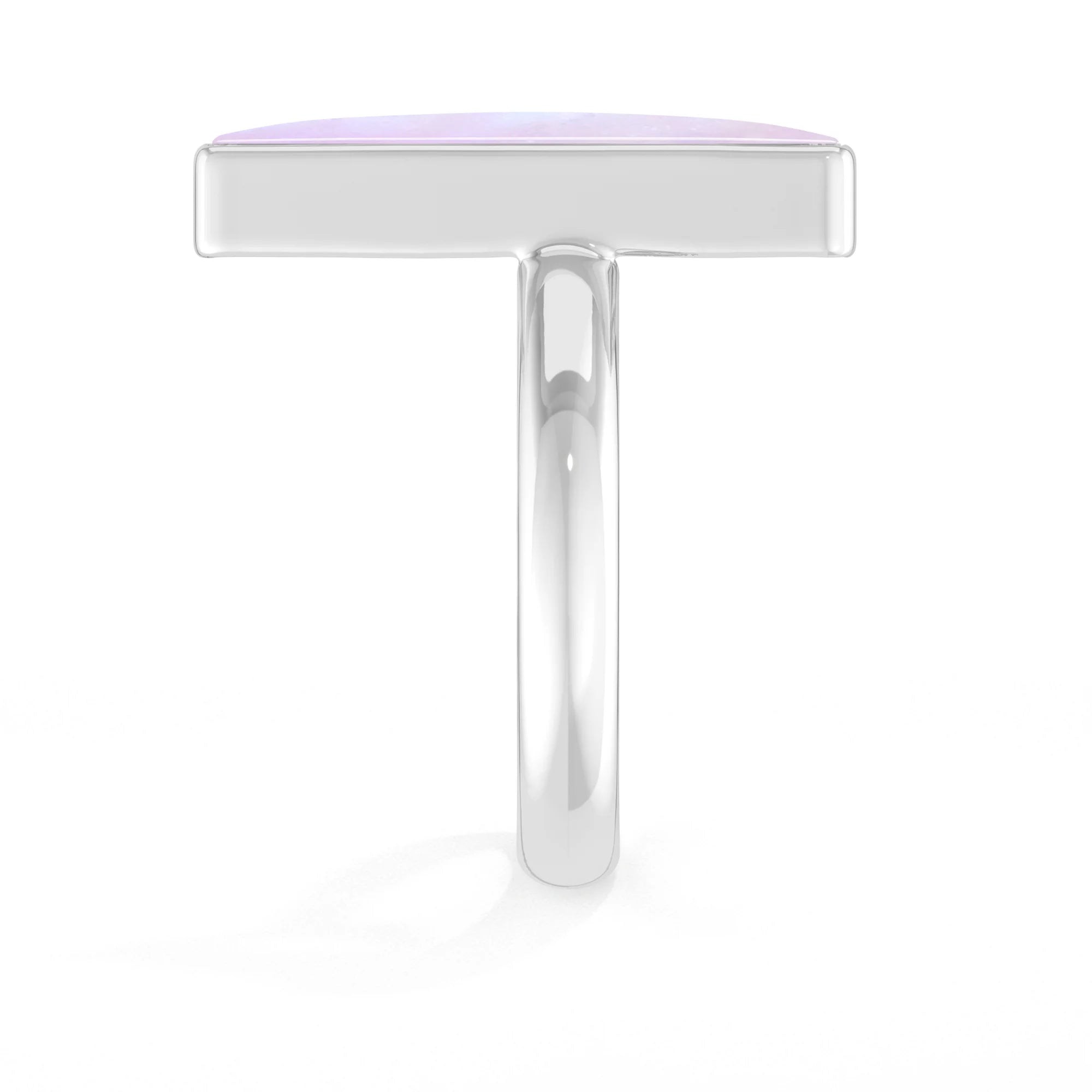 pink-moonstone bezel-set ring