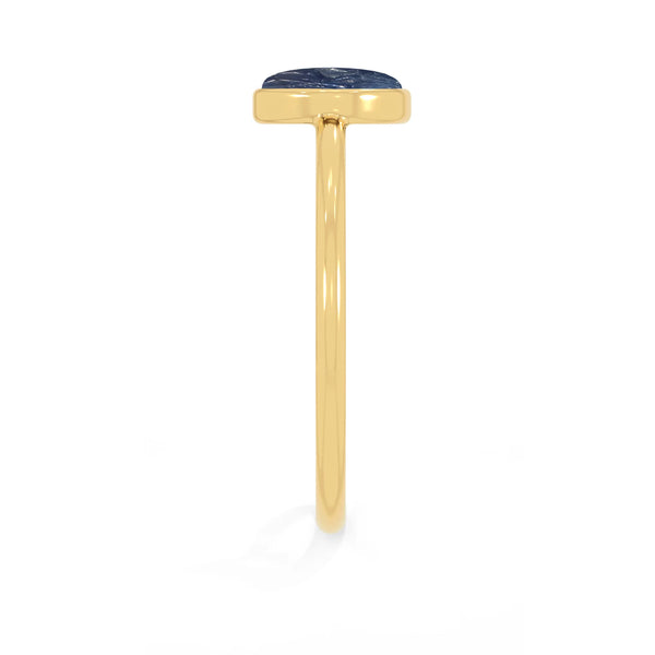 blue sapphire stackable bezel-set ring