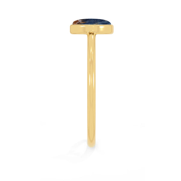 pietersite stackable bezel-set ring