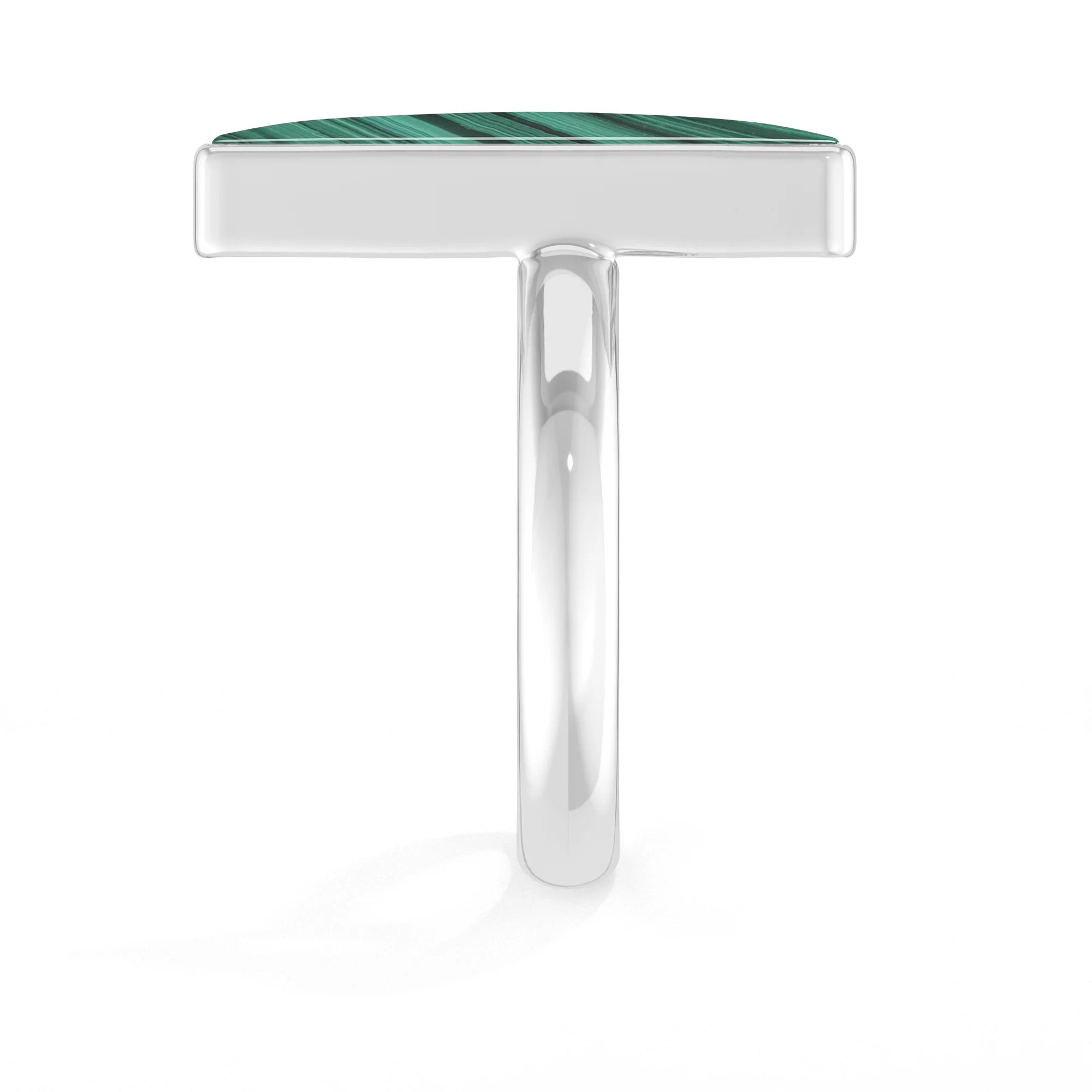 malachite bezel-set ring