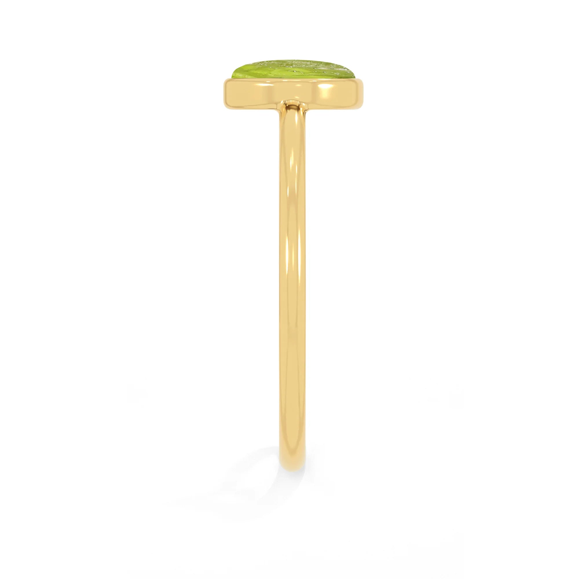 peridot stackable bezel-set ring