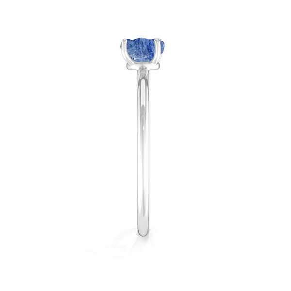 kyanite stackable prong-set ring