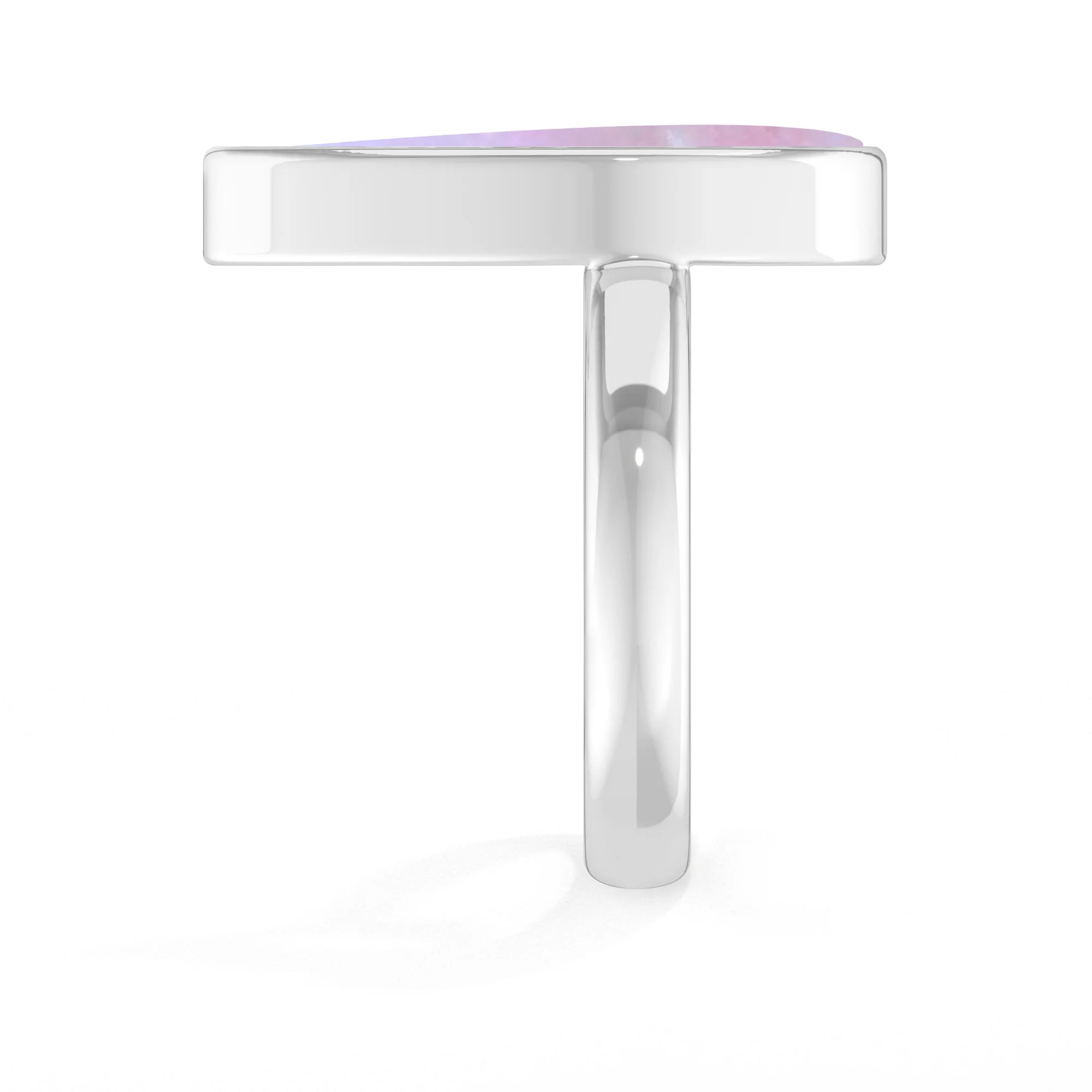 pink-moonstone bezel-set ring