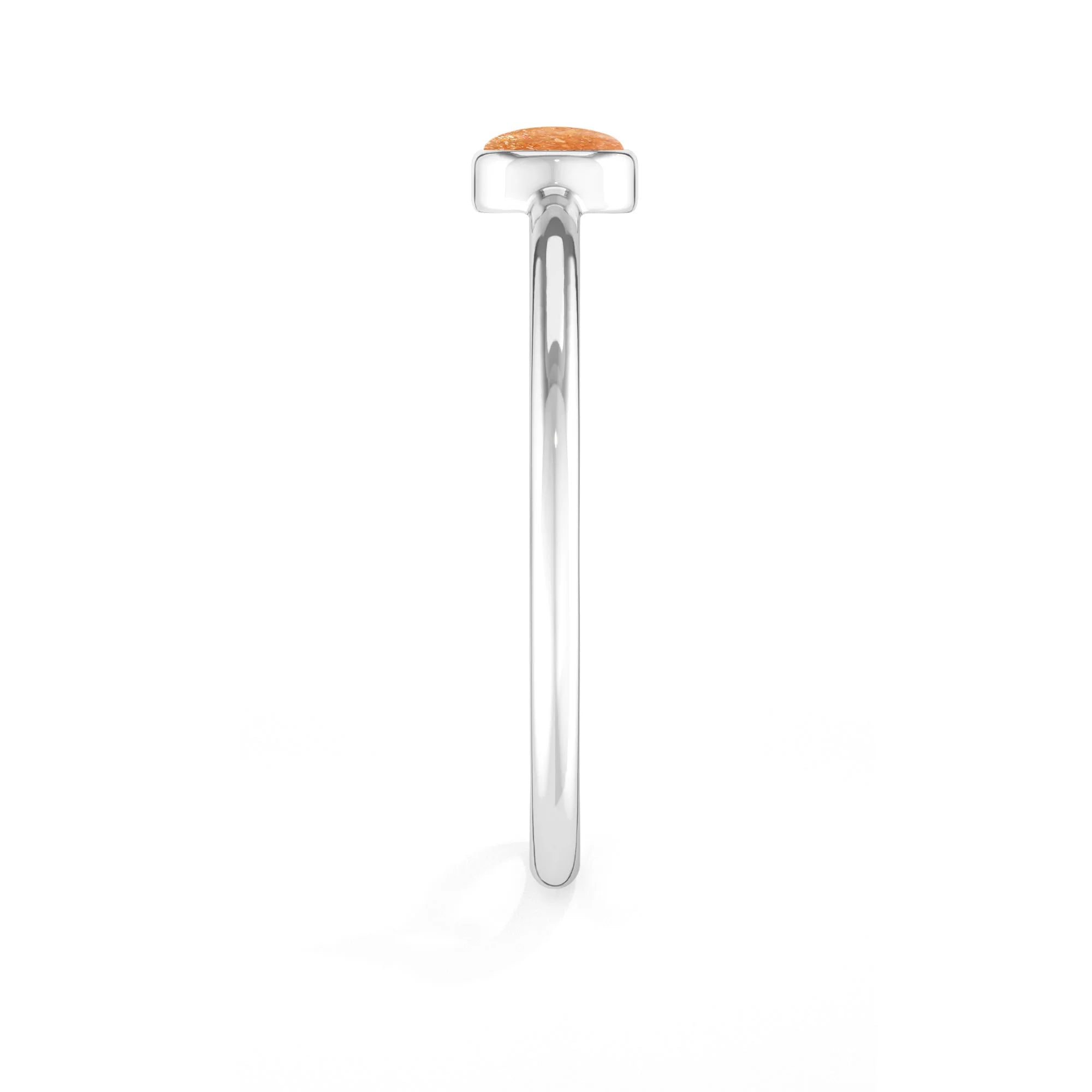 sunstone bezel-set ring