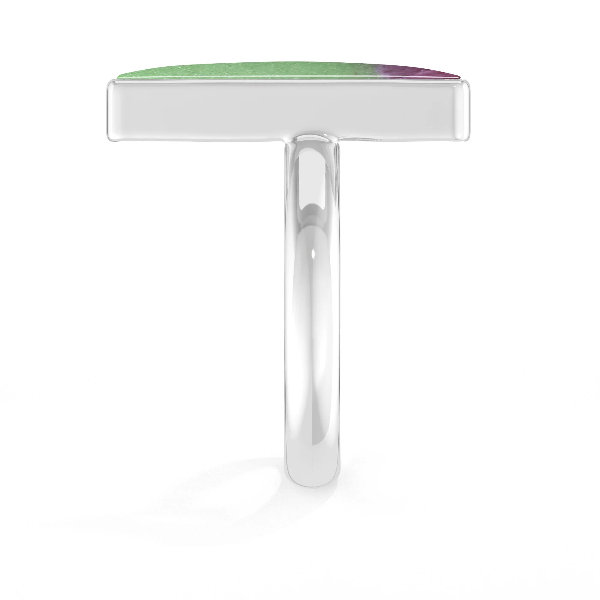 ruby-zoisite bezel-set ring