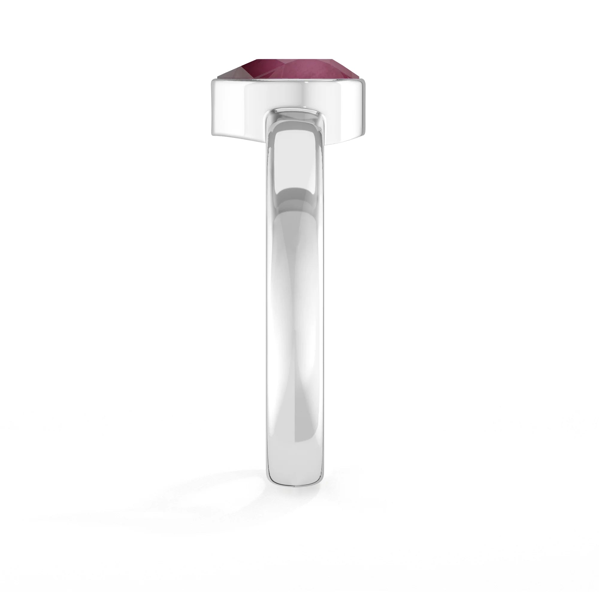 ruby bezel-set ring
