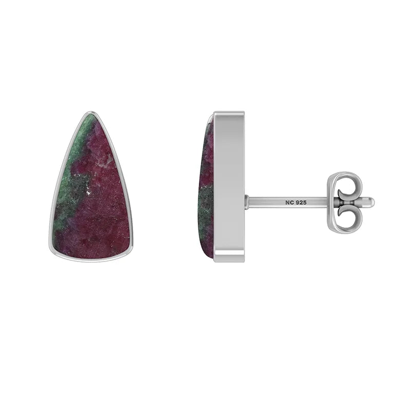 ruby zoisite cab earrings