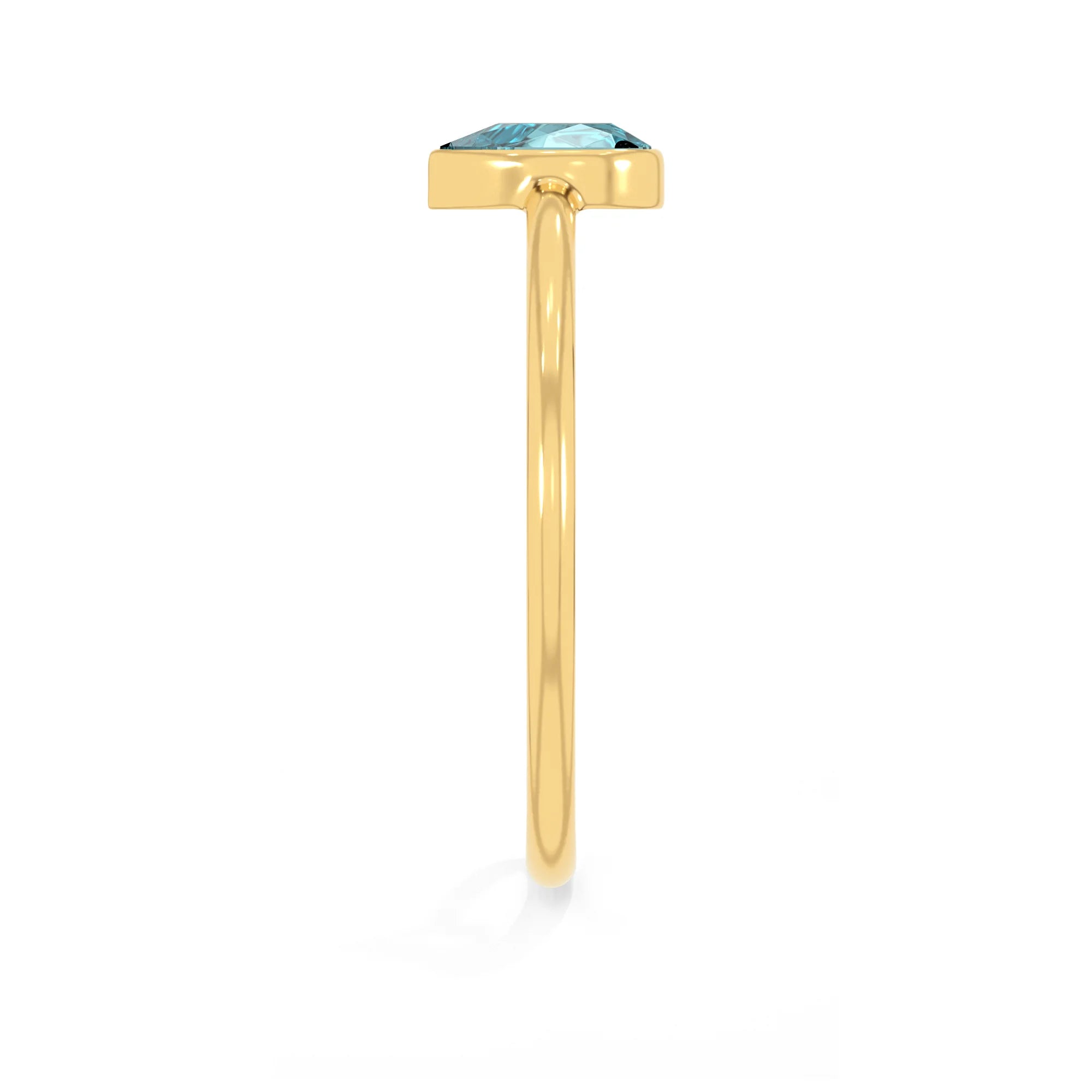 paraiba apatite stackable bezel-set ring