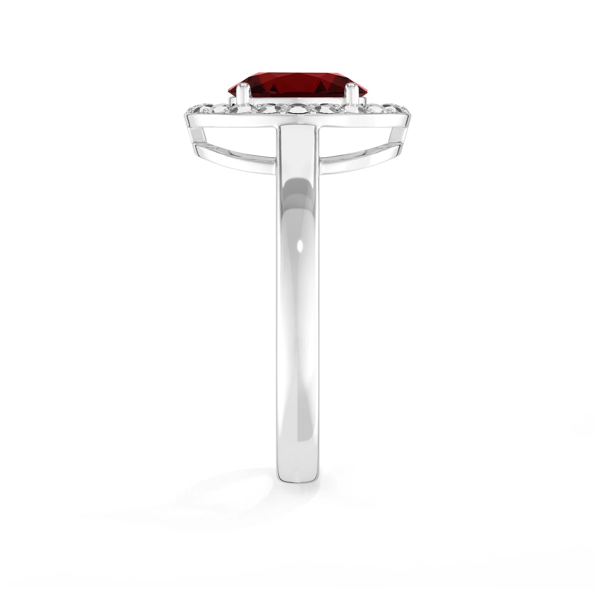 garnet prong-set ring