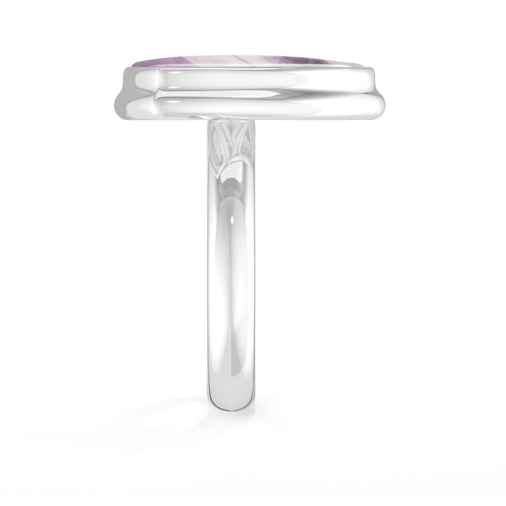 chevron-amethyst bezel-set ring