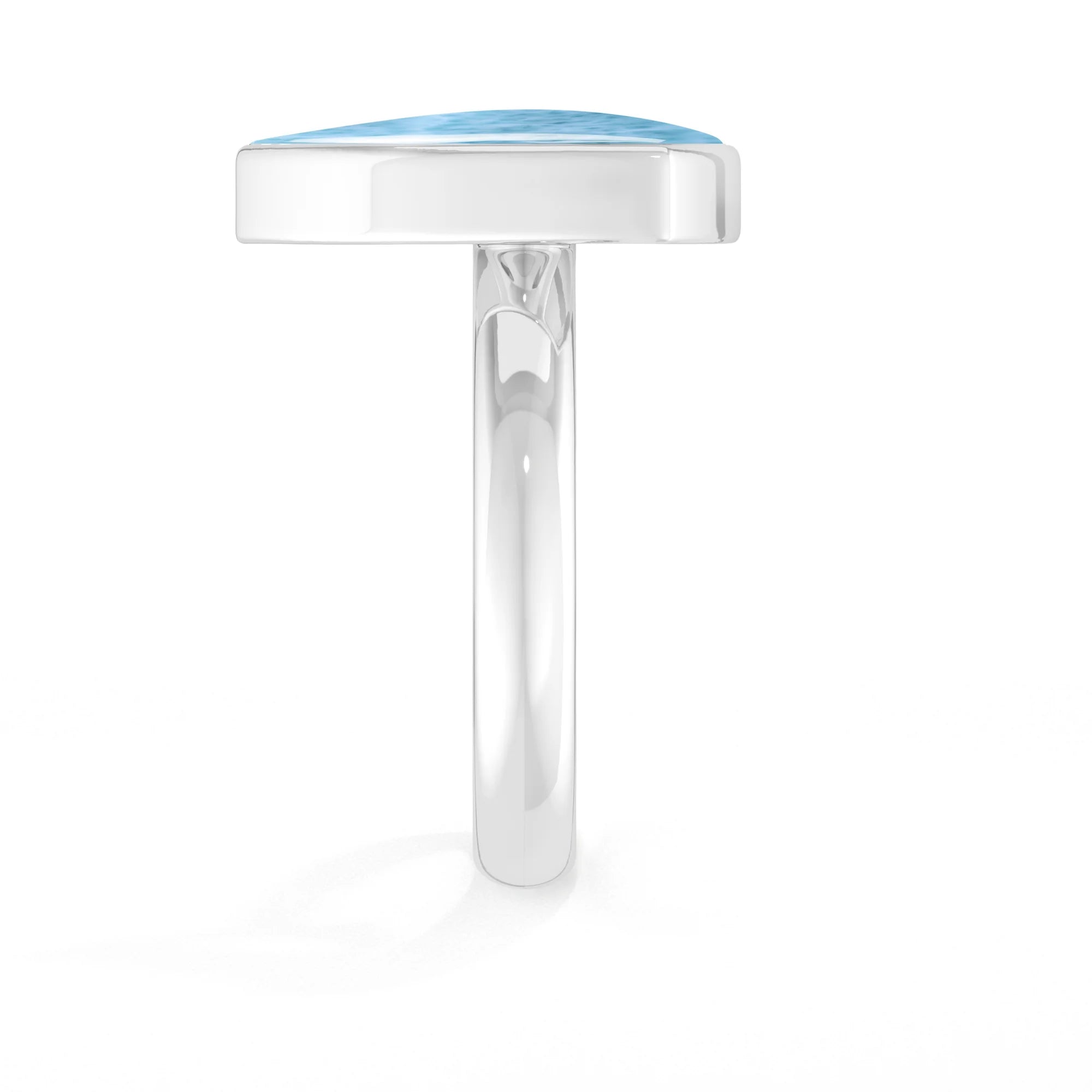 larimar bezel-set ring