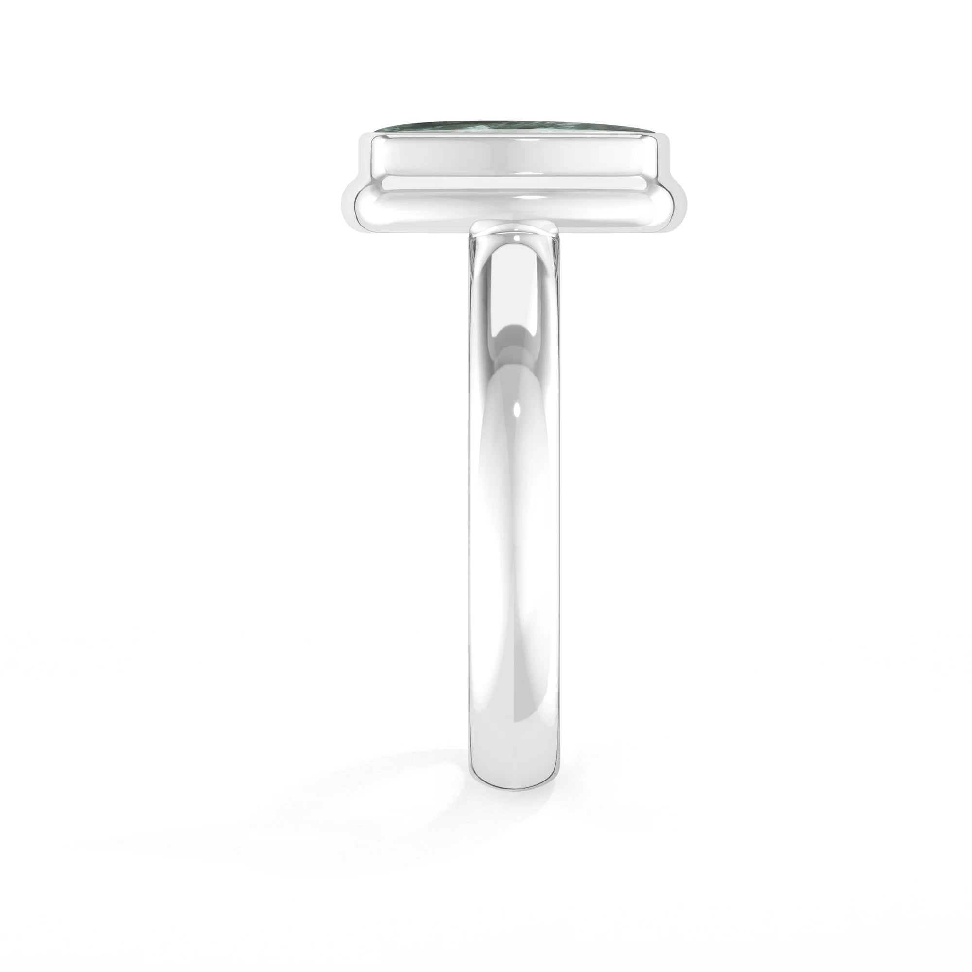 seraphinite bezel-set ring