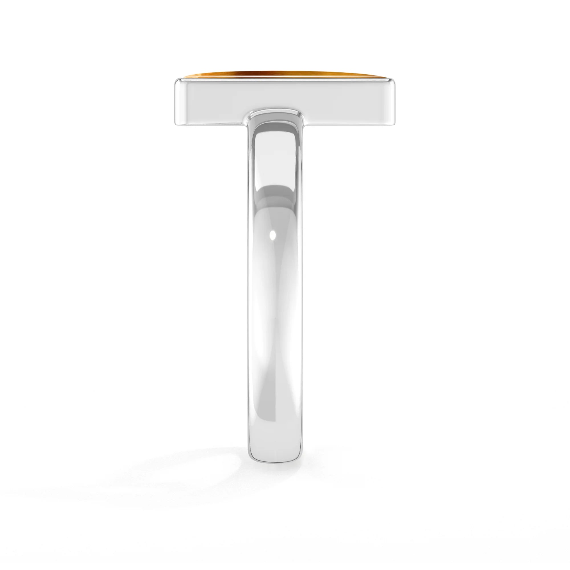 tiger-eye bezel-set ring