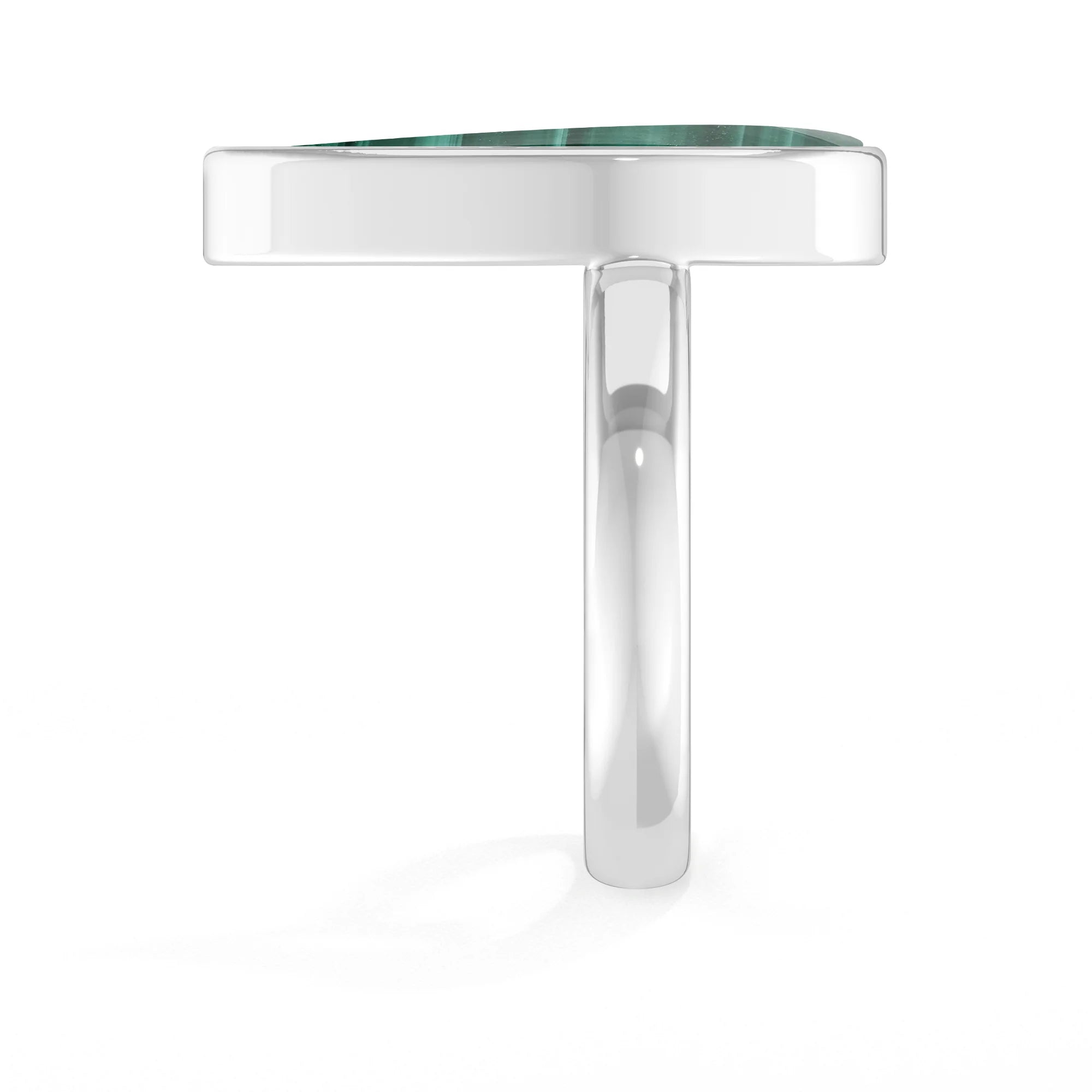 malachite bezel-set ring