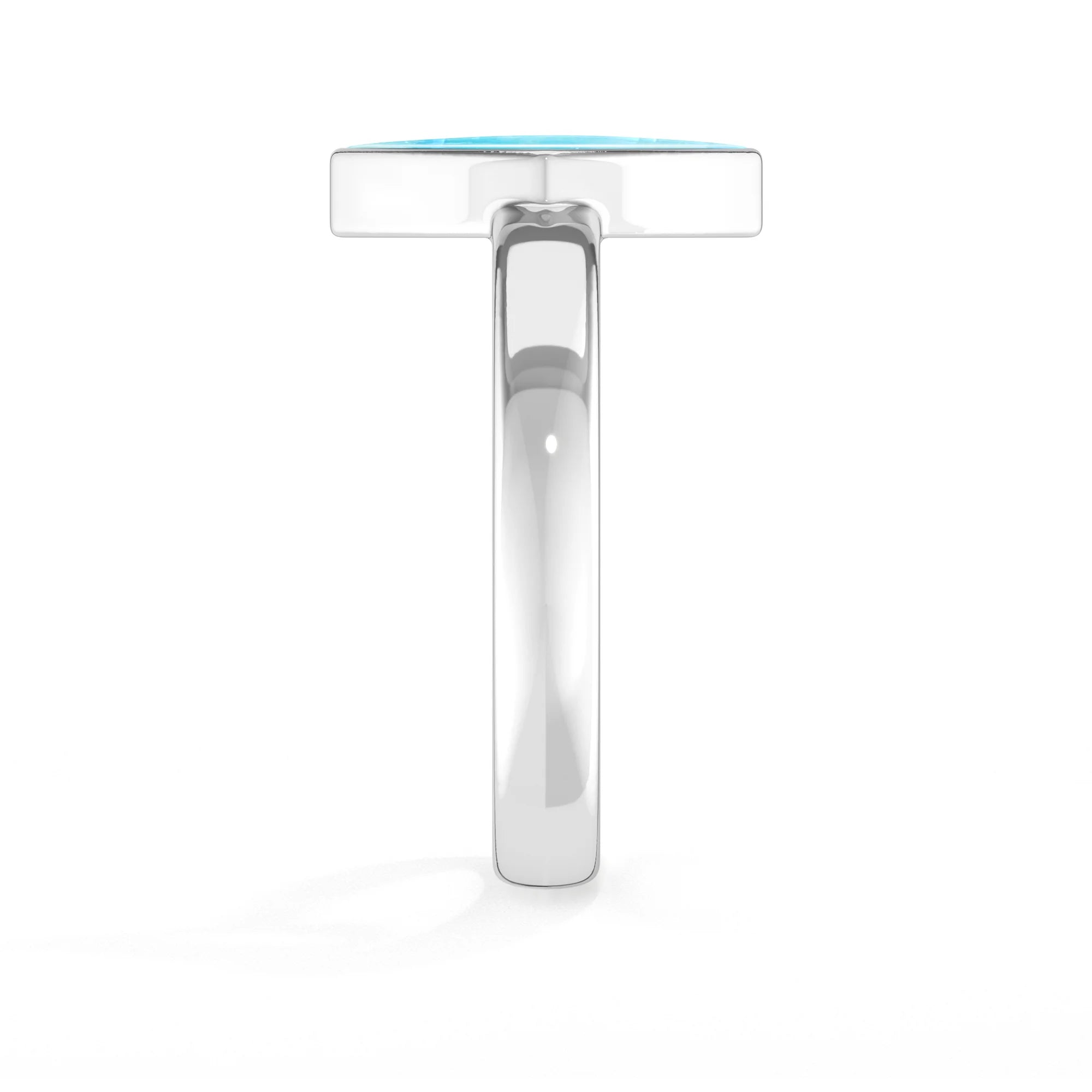 green-moonstone bezel-set ring