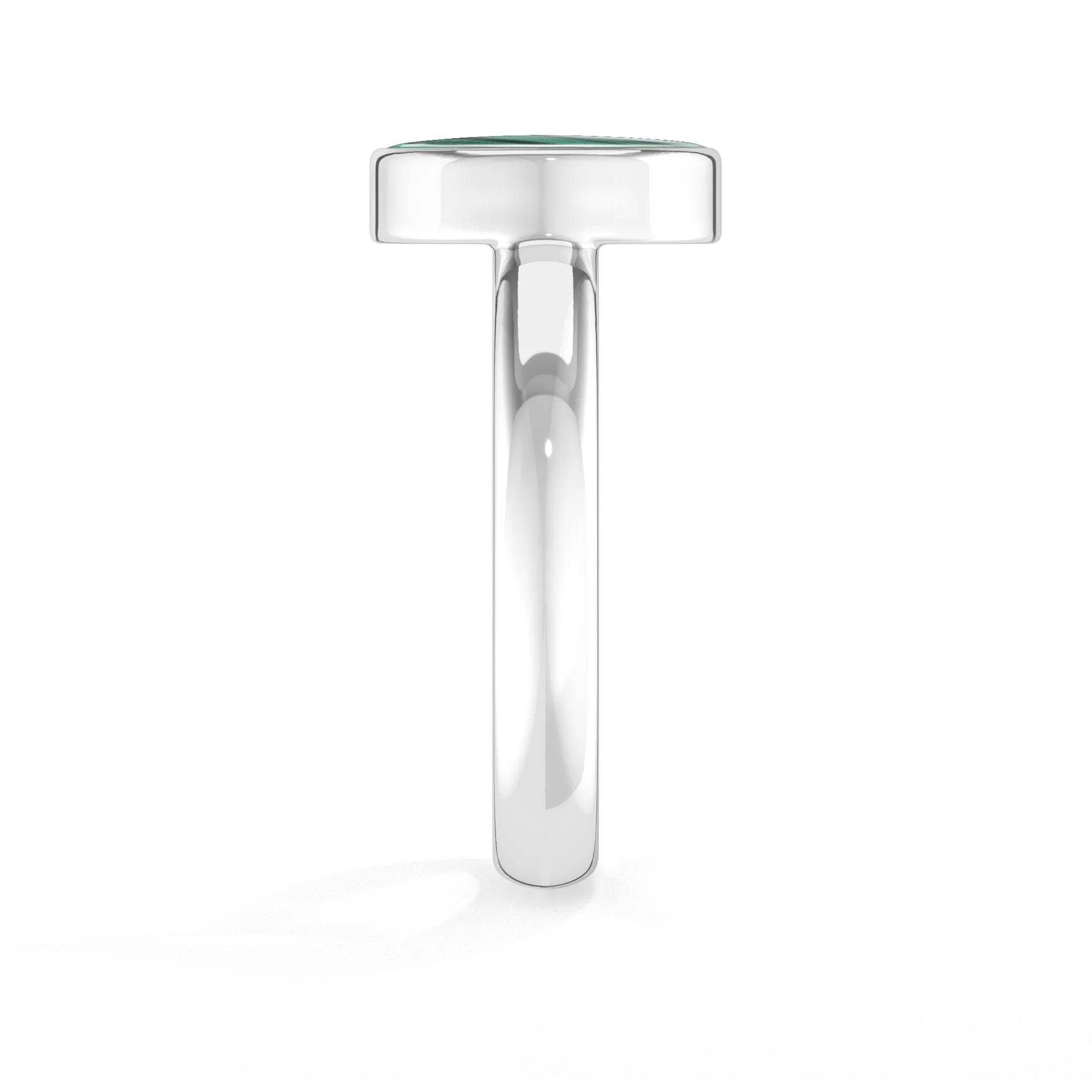 malachite bezel-set ring