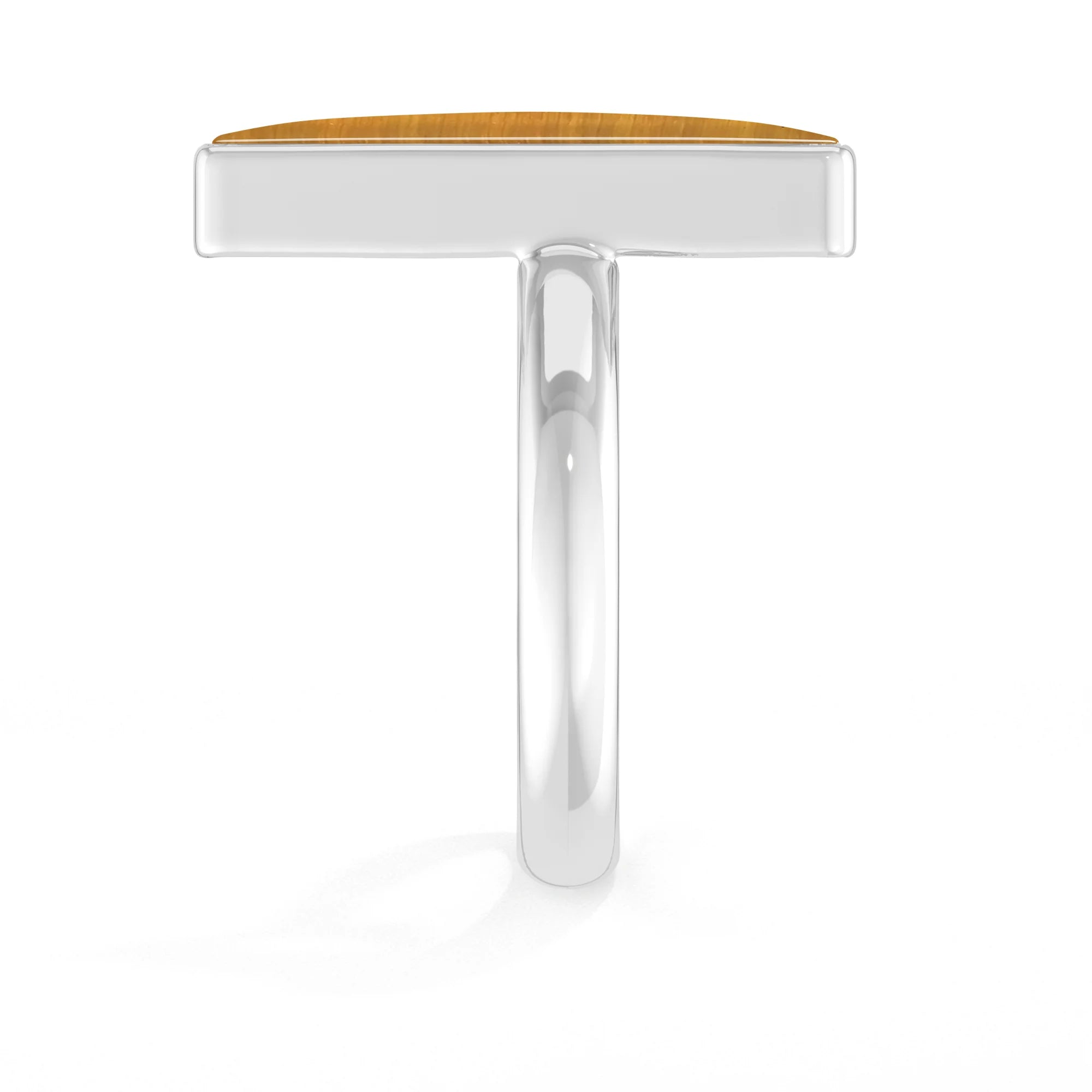 tiger-eye bezel-set ring