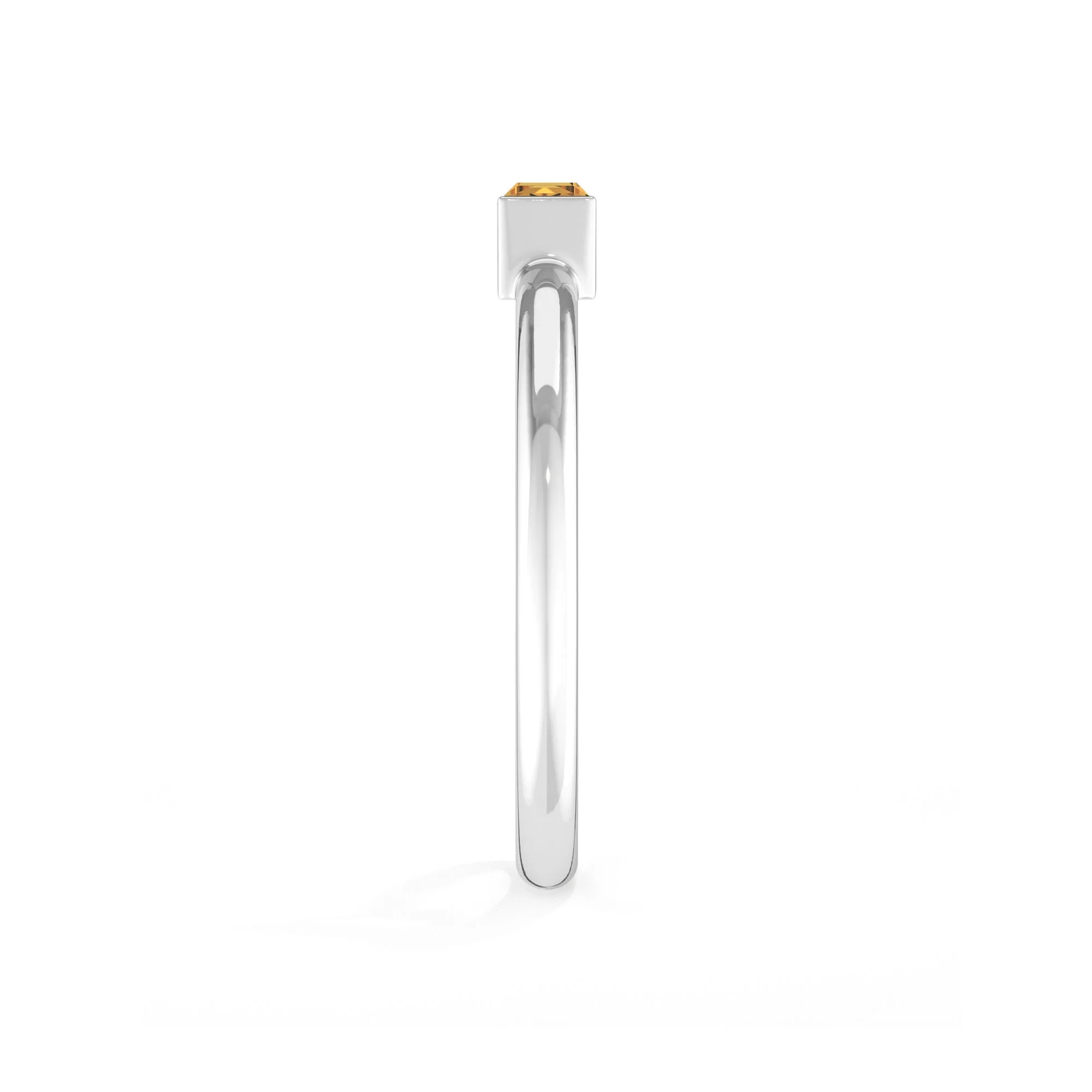 citrine bezel-set ring