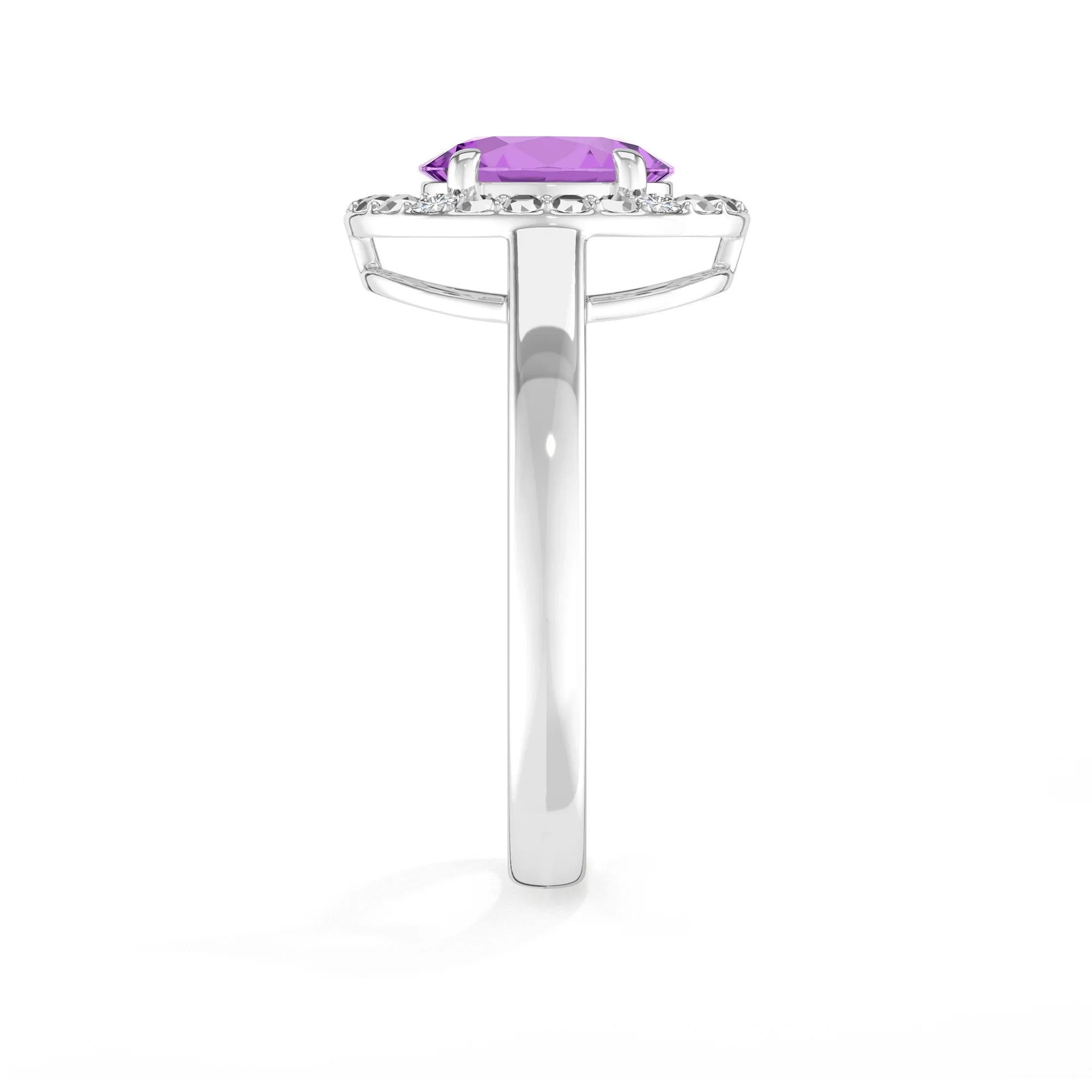 amethyst prong-set ring