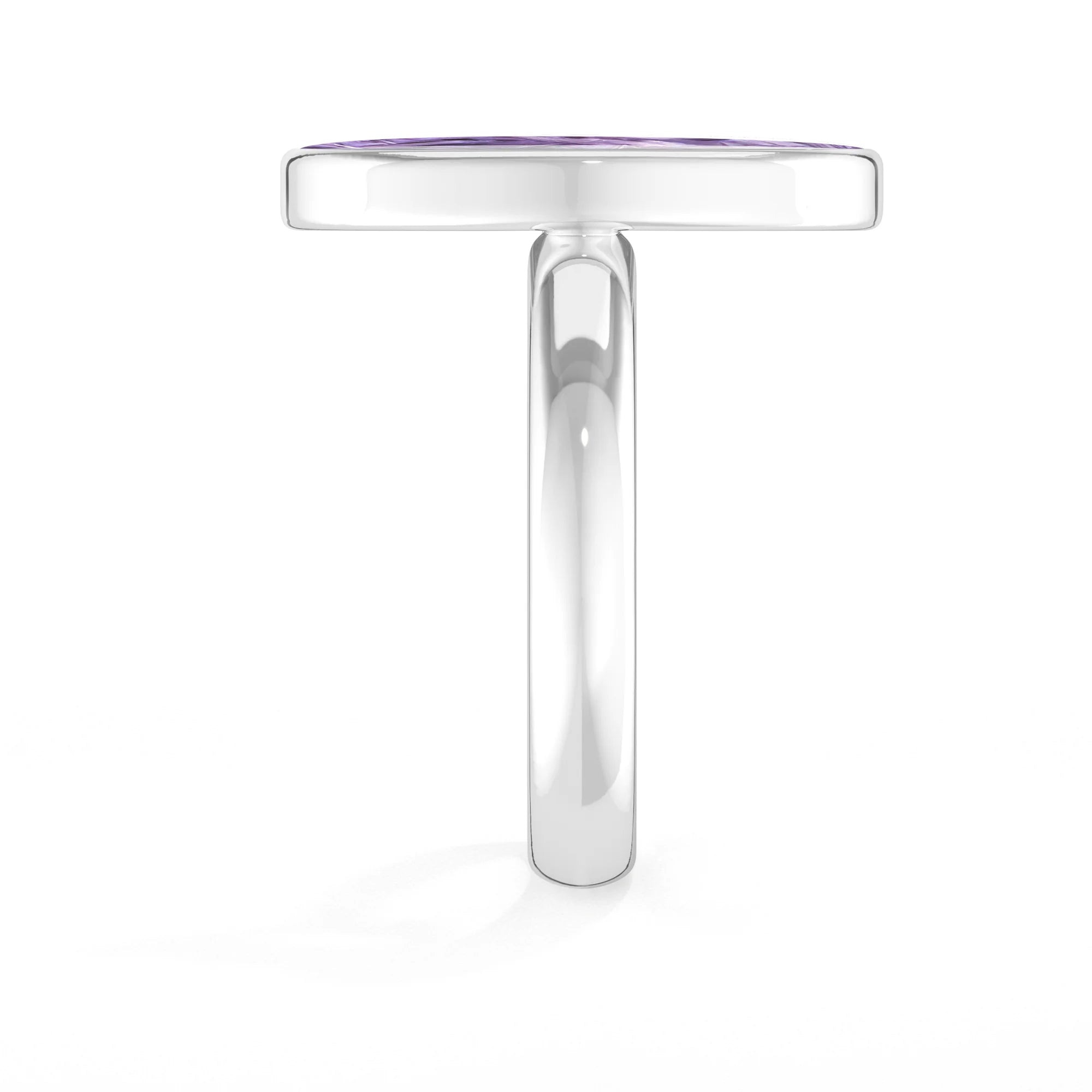 charoite bezel-set ring