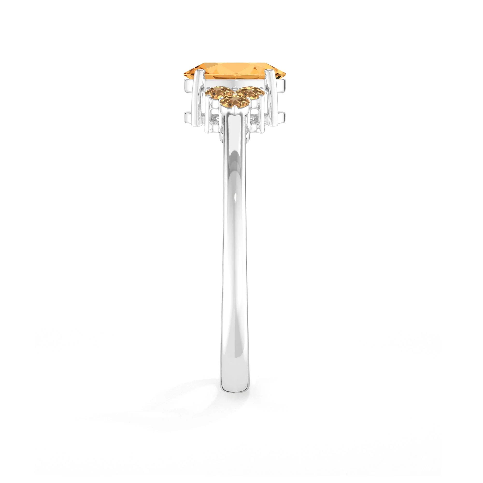citrine prong-set ring