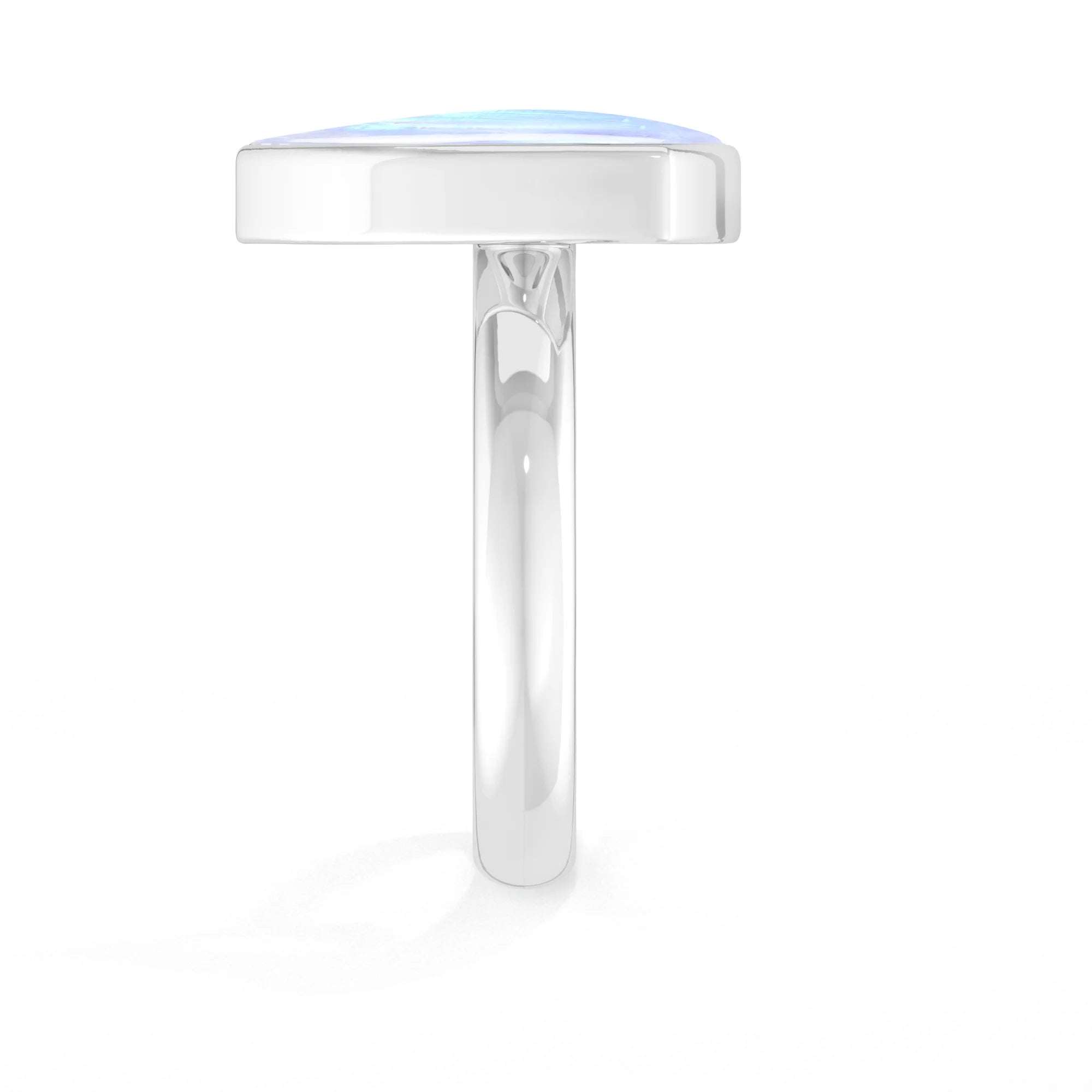 purple-moonstone bezel-set ring