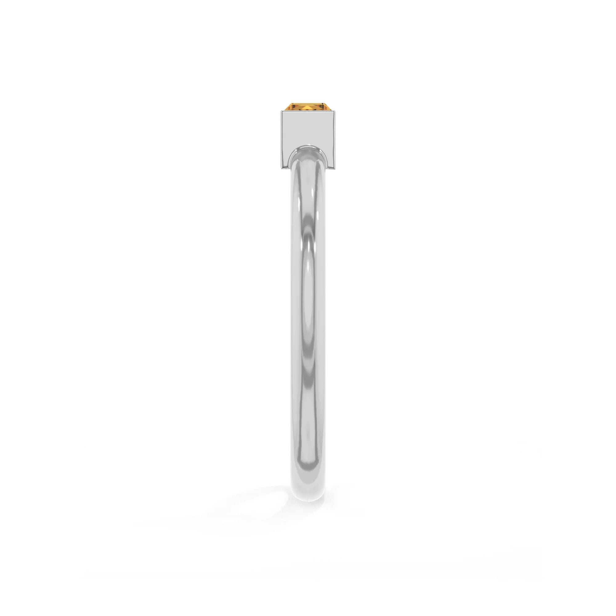 citrine stackable bezel-set ring