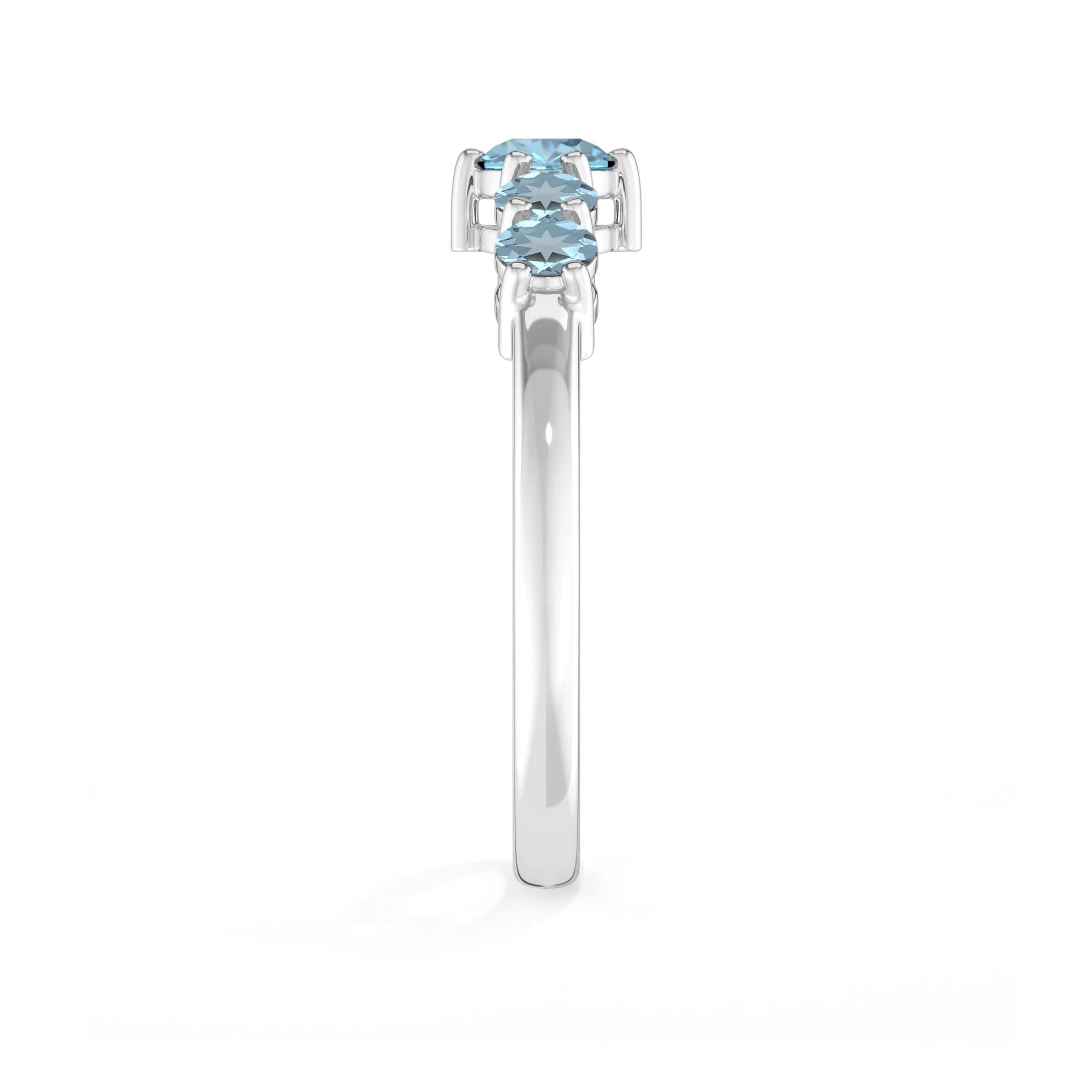 natural swiss blue topaz rings